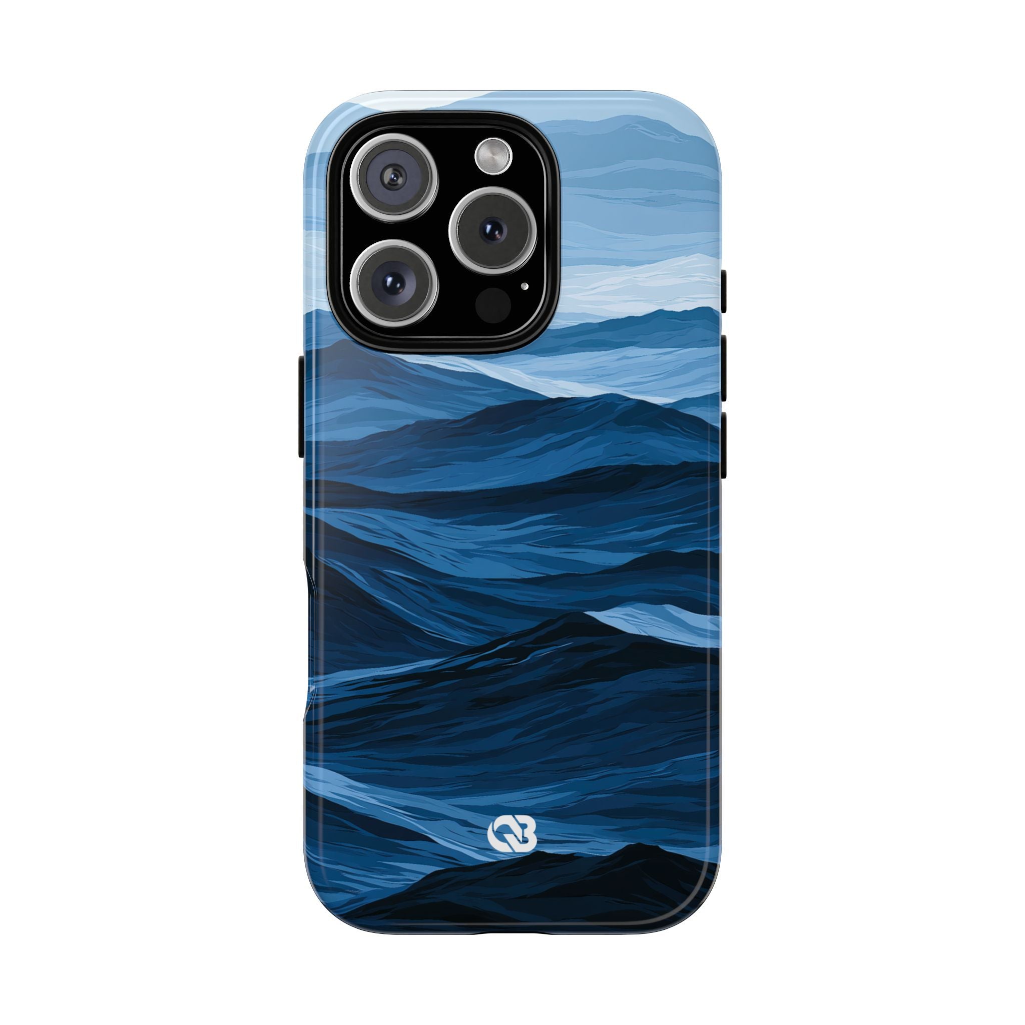 Blue Tough Phone Case for iPhone - Cobalt Ridge Tides