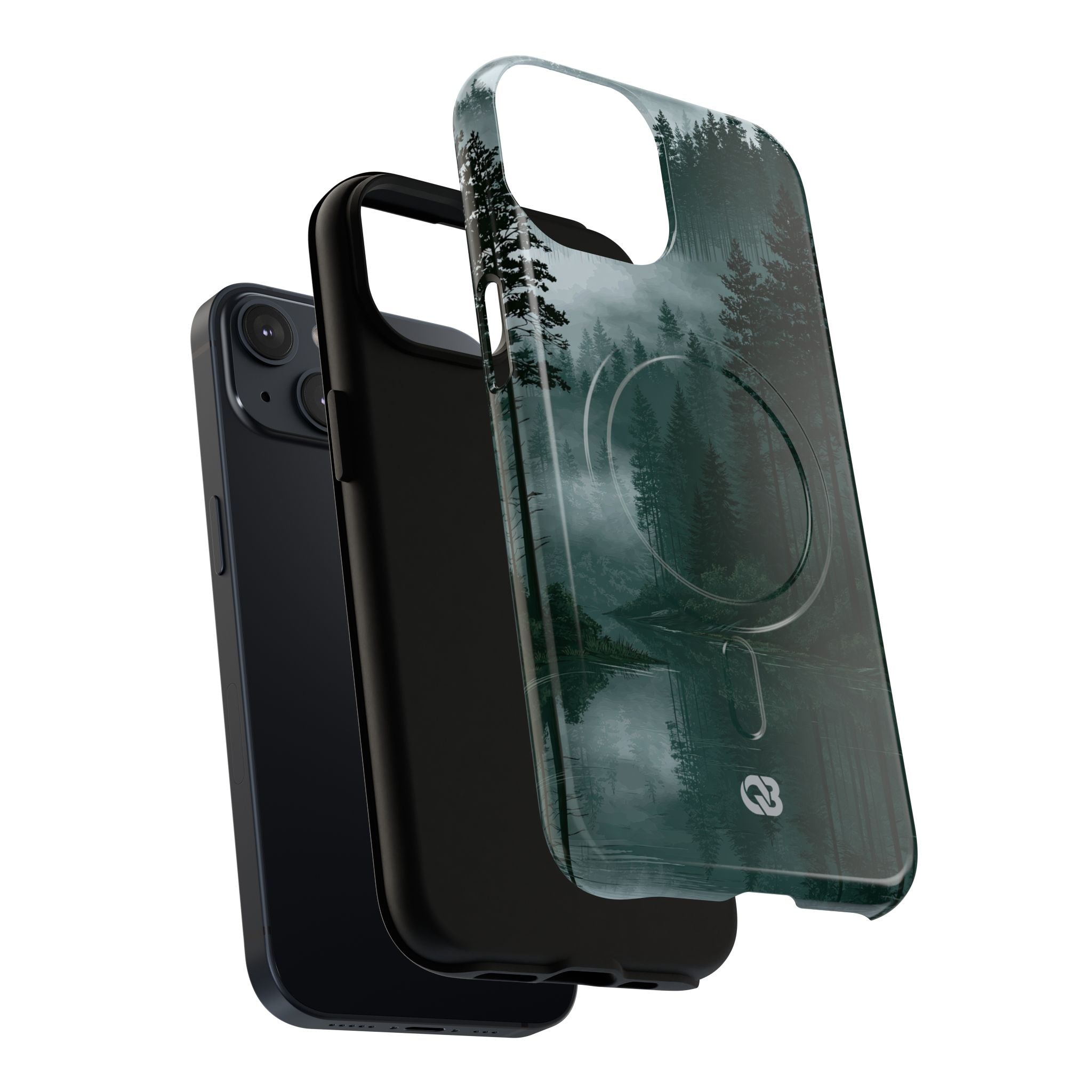 Green Tough 2.0 Magsafe Phone Case for iPhone - Misty Evergreen Mirror