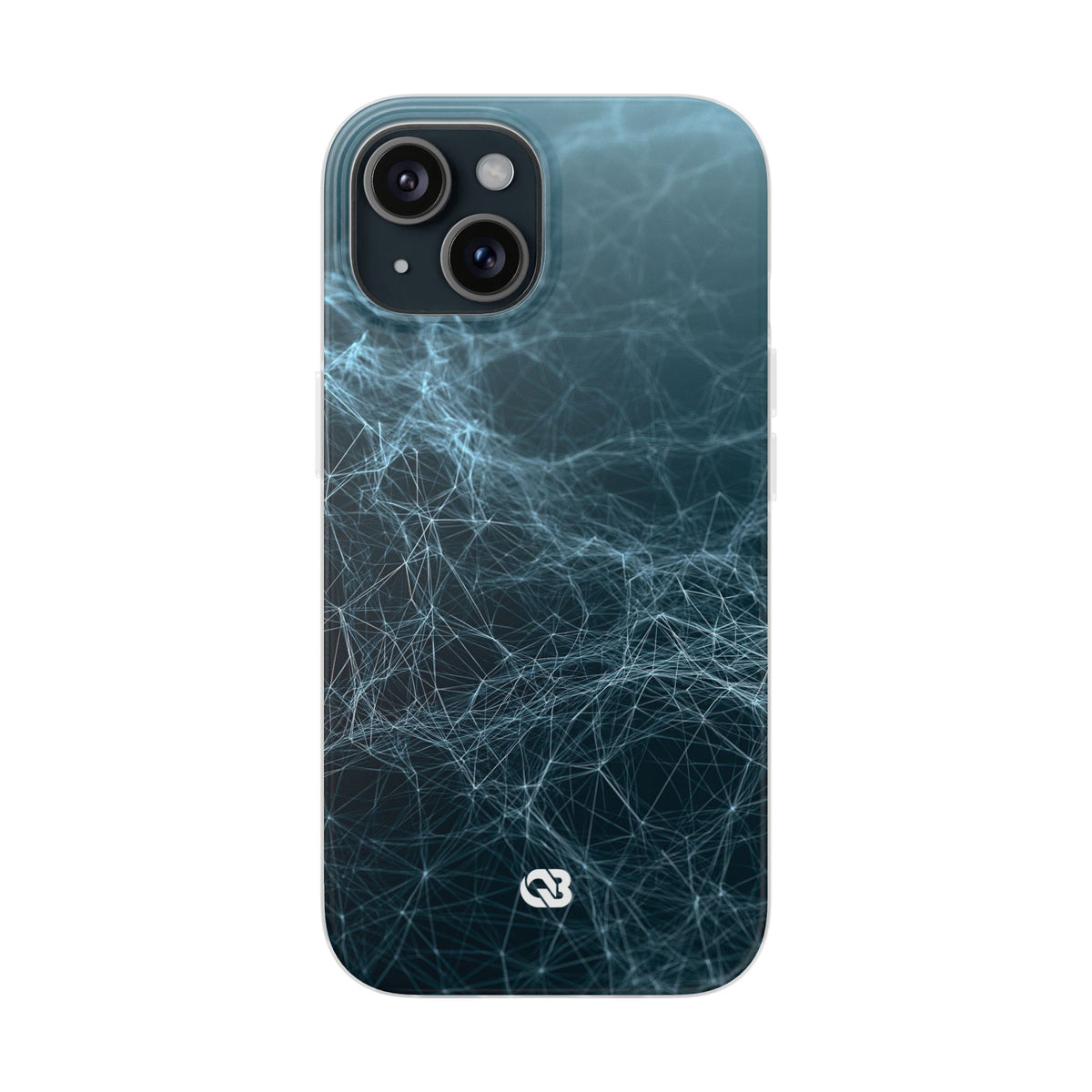 Teal Lite Phone Case for iPhone - Arctic Neural Mesh
