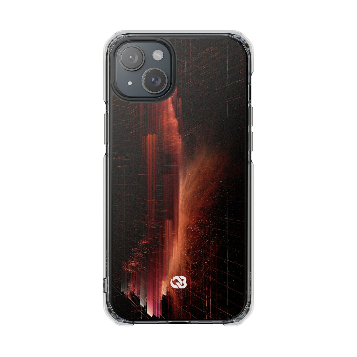 Luminous Monolith · Clear Impact Magnetic Phone Case for iPhone · Black