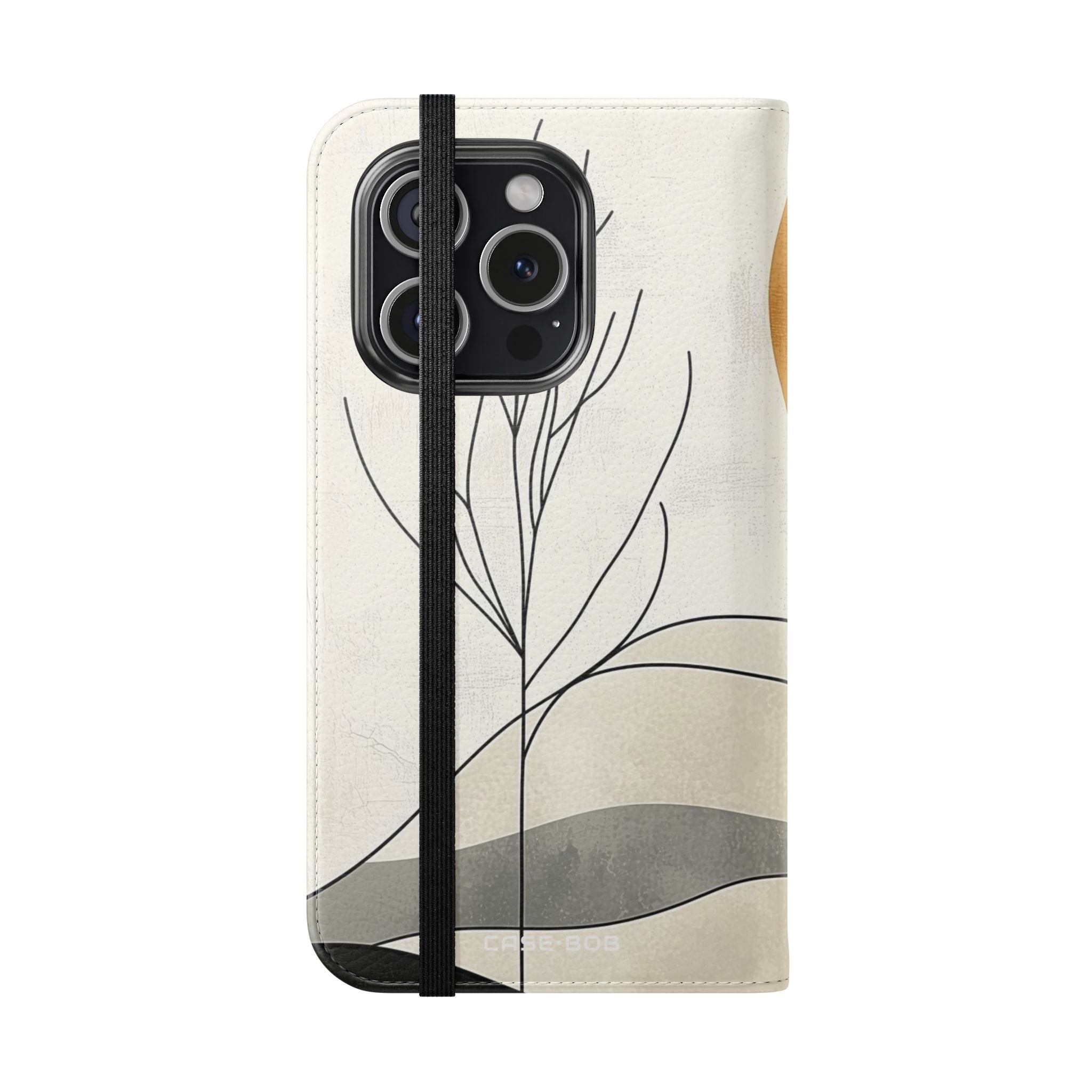 Orange Eclipse Trees - iPhone 15 Pro Case - Wallet