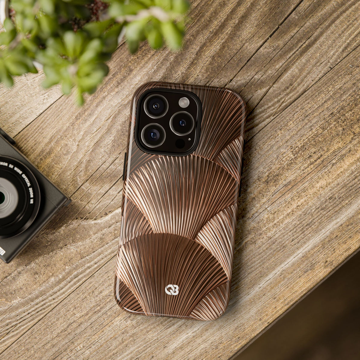 Rose Gilded Fan · Tough Phone Case for iPhone · Gold