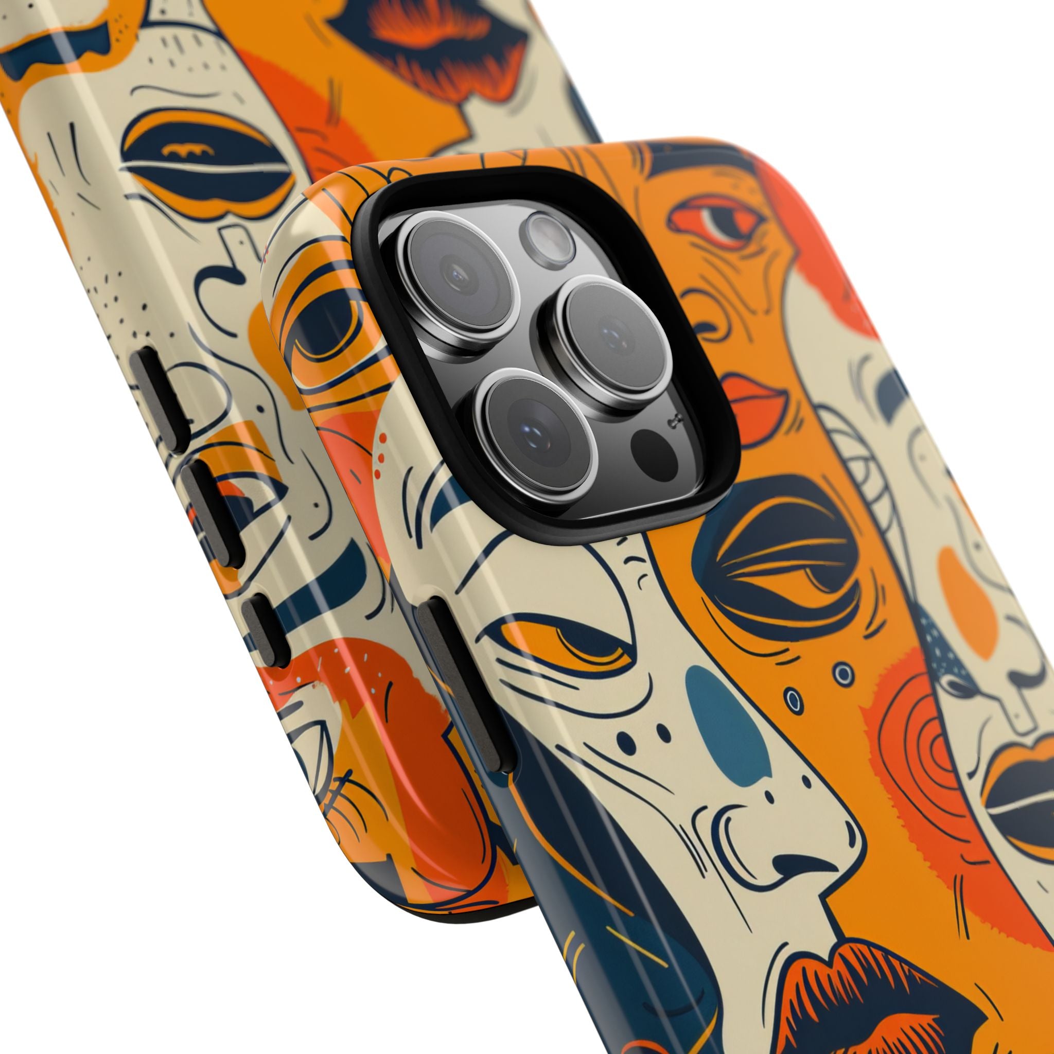 Tangled Faces Sunset iPhone 16 Pro Max Case - Tough