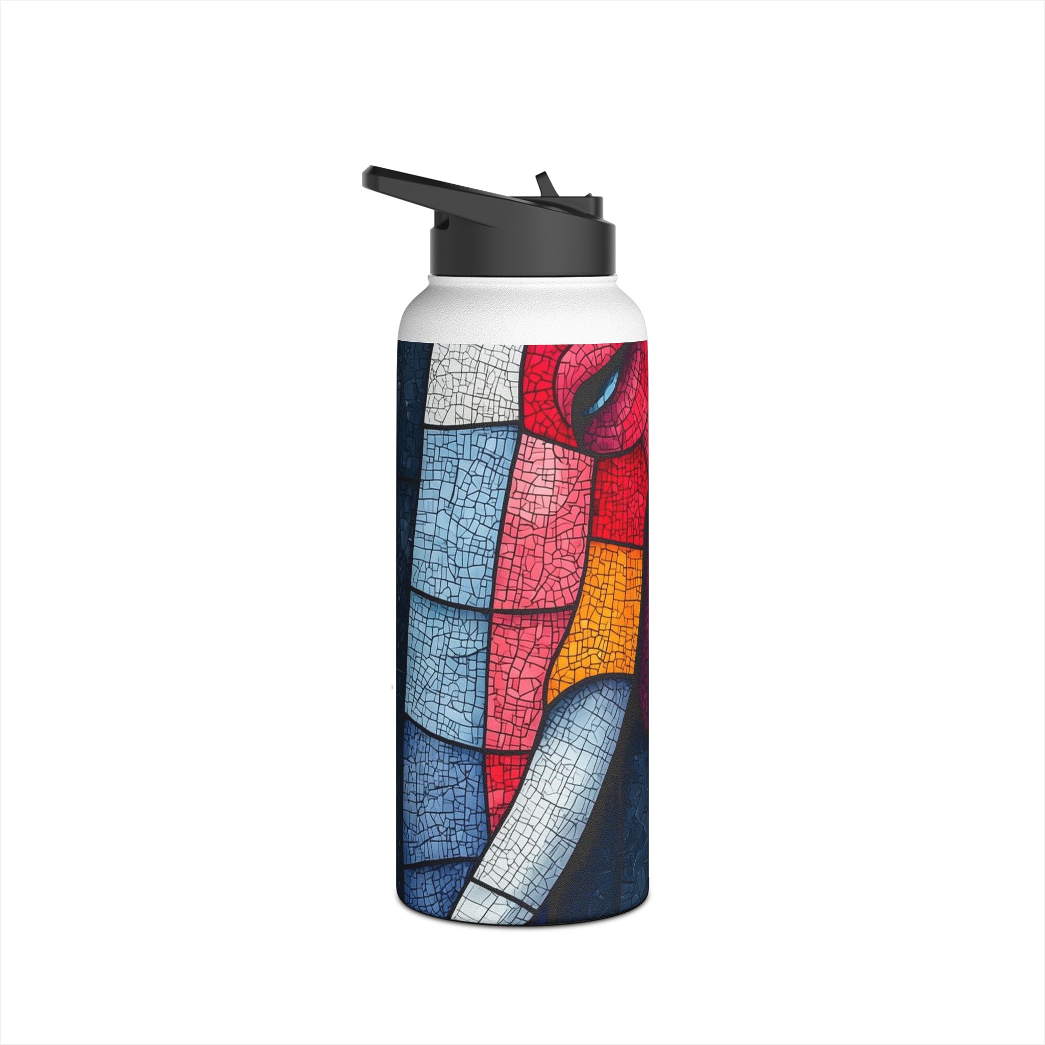Blue Mosaic Elephant - Stainless Steel Water Bottle