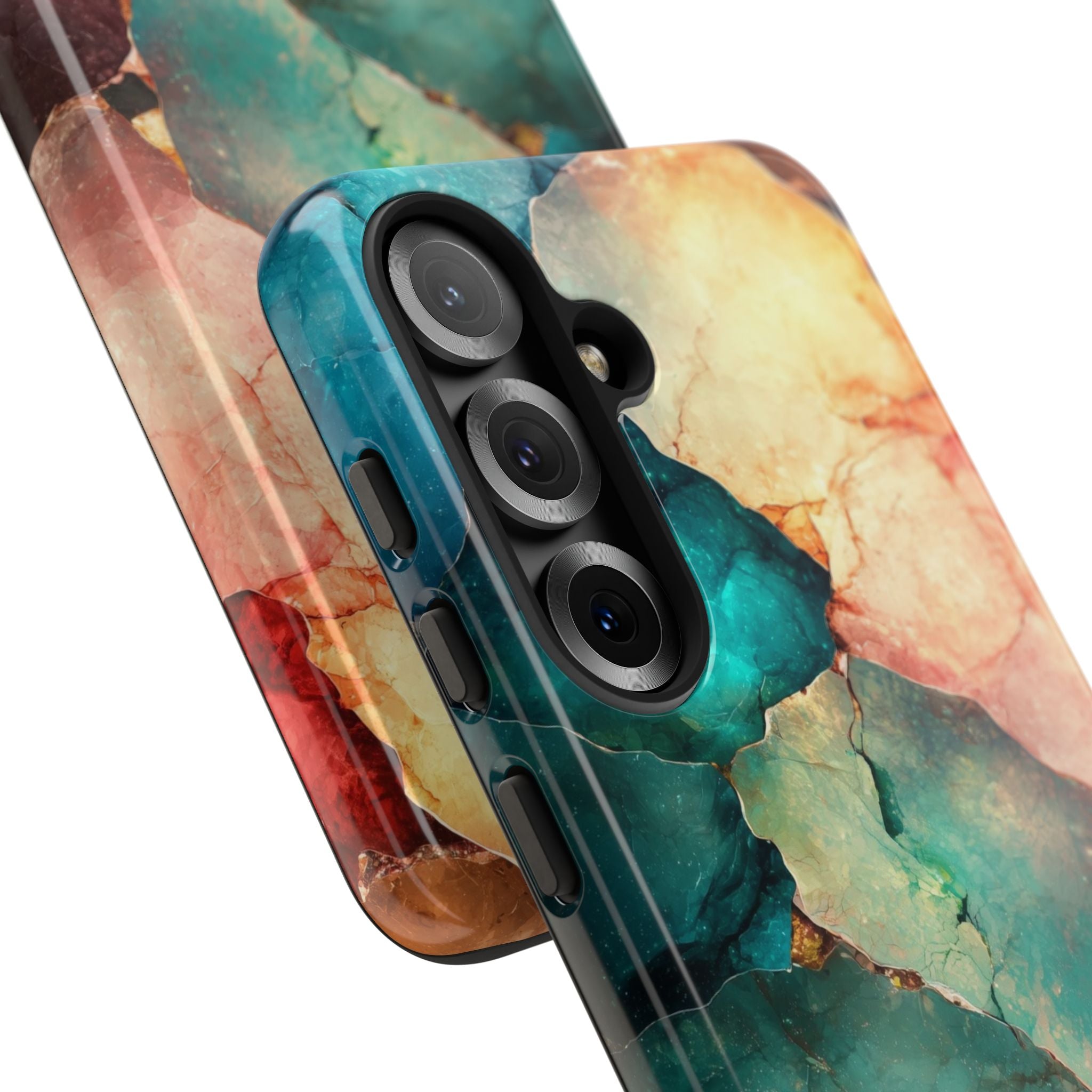 Teal Mosaic Årevinger Samsung S25 Cover - Tough