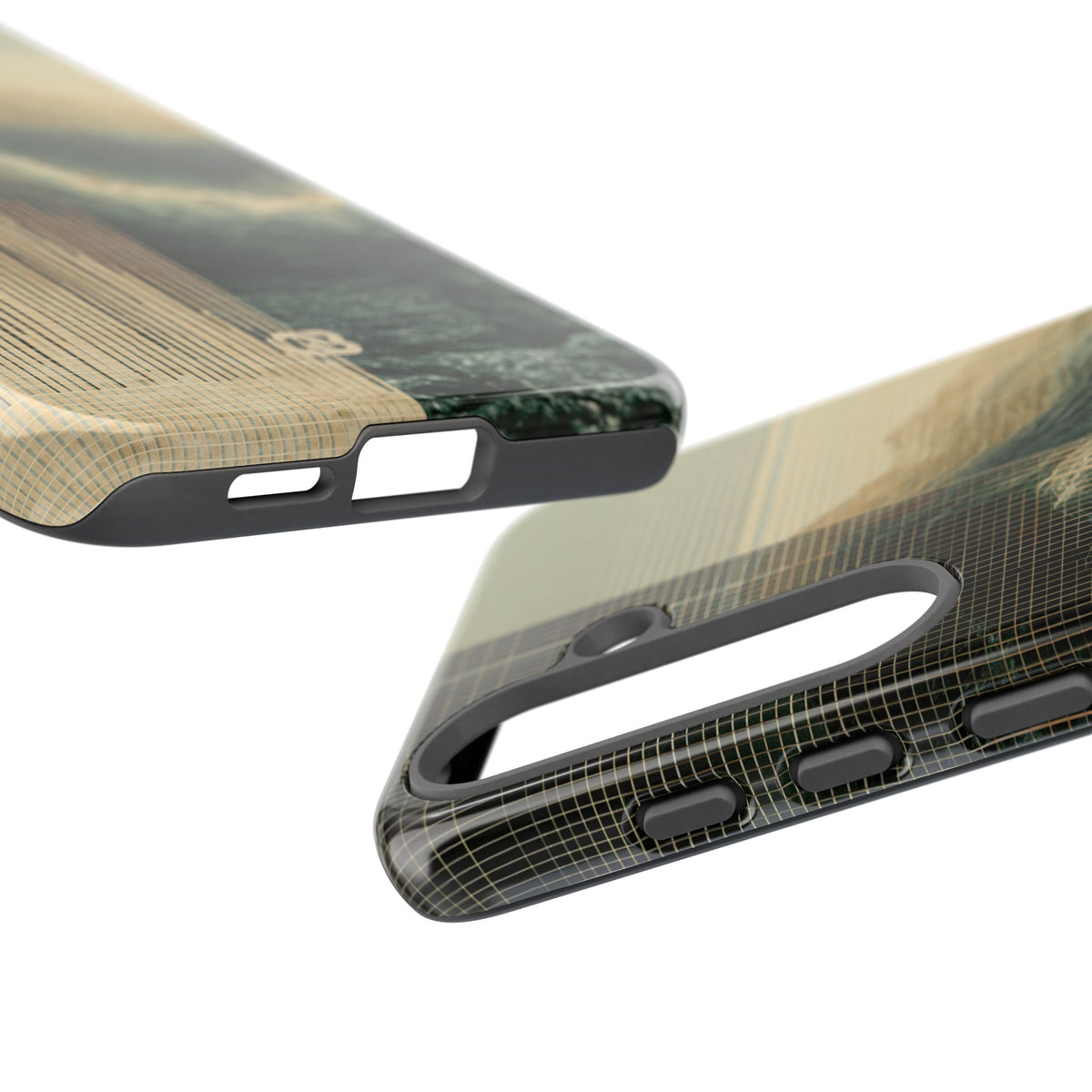 Beige Tough Phone Case for Samsung - Veridian Data Ridge
