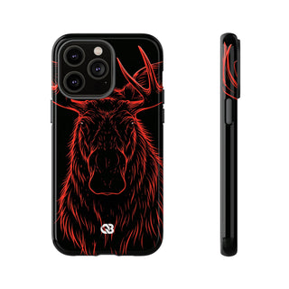 Crimson Horizon Moose · Tough Phone Case for iPhone · Black