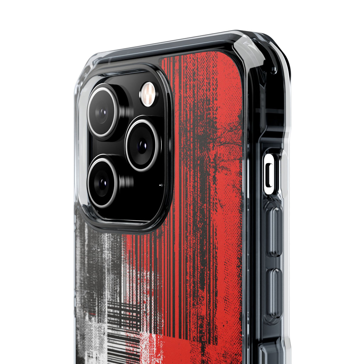 Distorted Barcode · Clear Impact Magnetic Phone Case for iPhone · Black