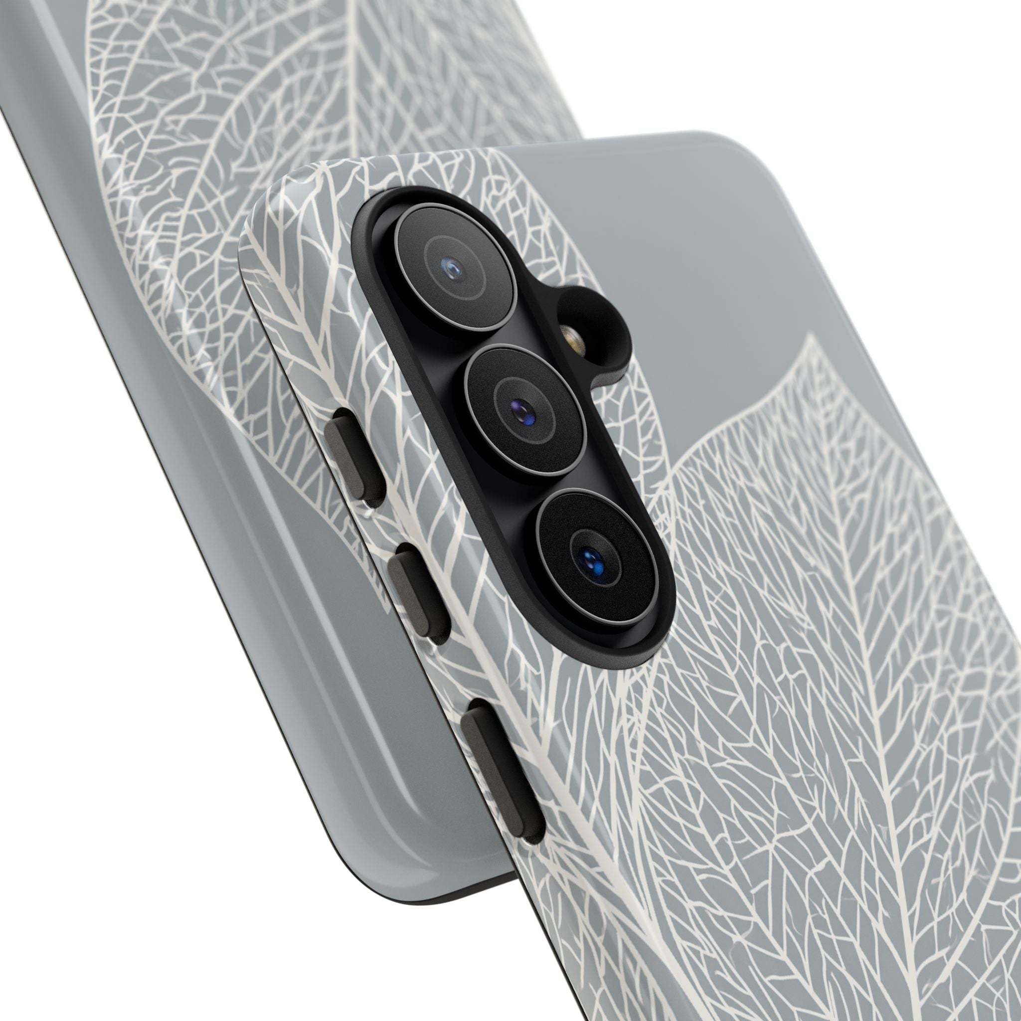 Grey Tough Phone Case for Samsung - Frosted Ash Veins
