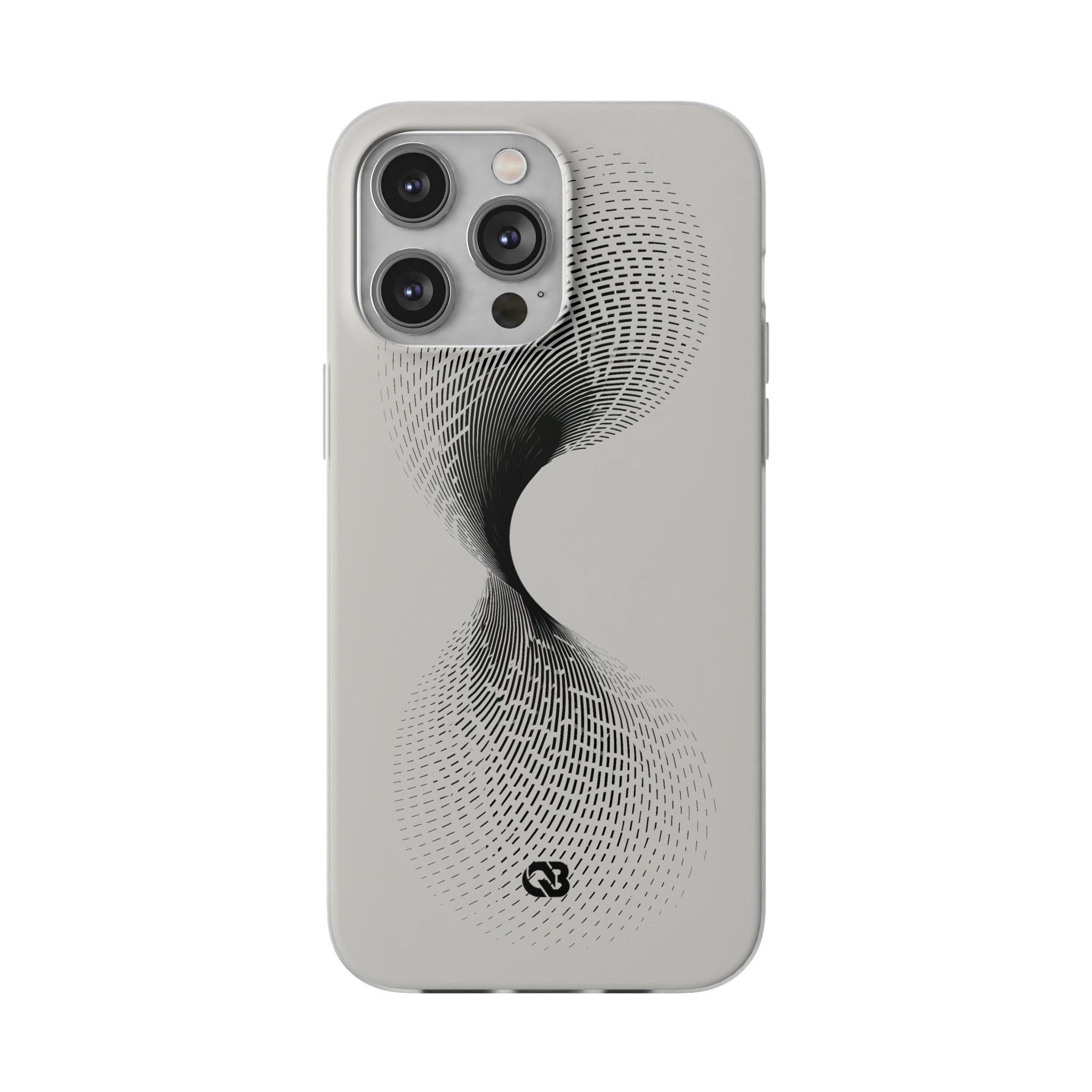 White Lite Phone Case for iPhone - Linear Torsion Grid