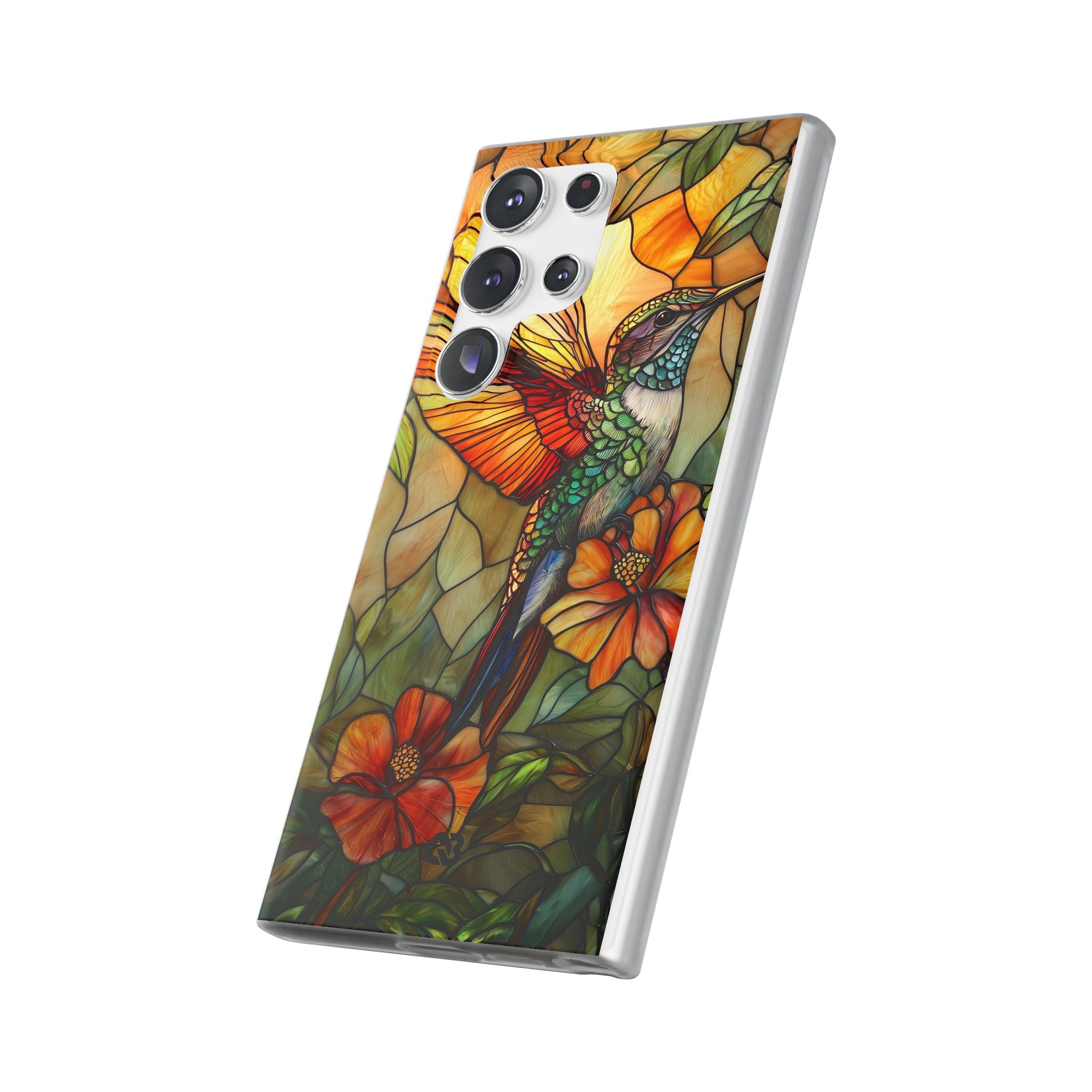 Amber Glass Hummingbird · Soft Custodia per Samsung
