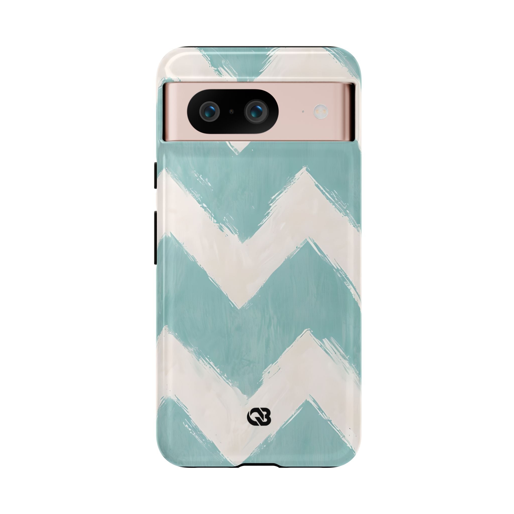 Teal Painted Chevron · Tough Phone Case for Google Pixel
