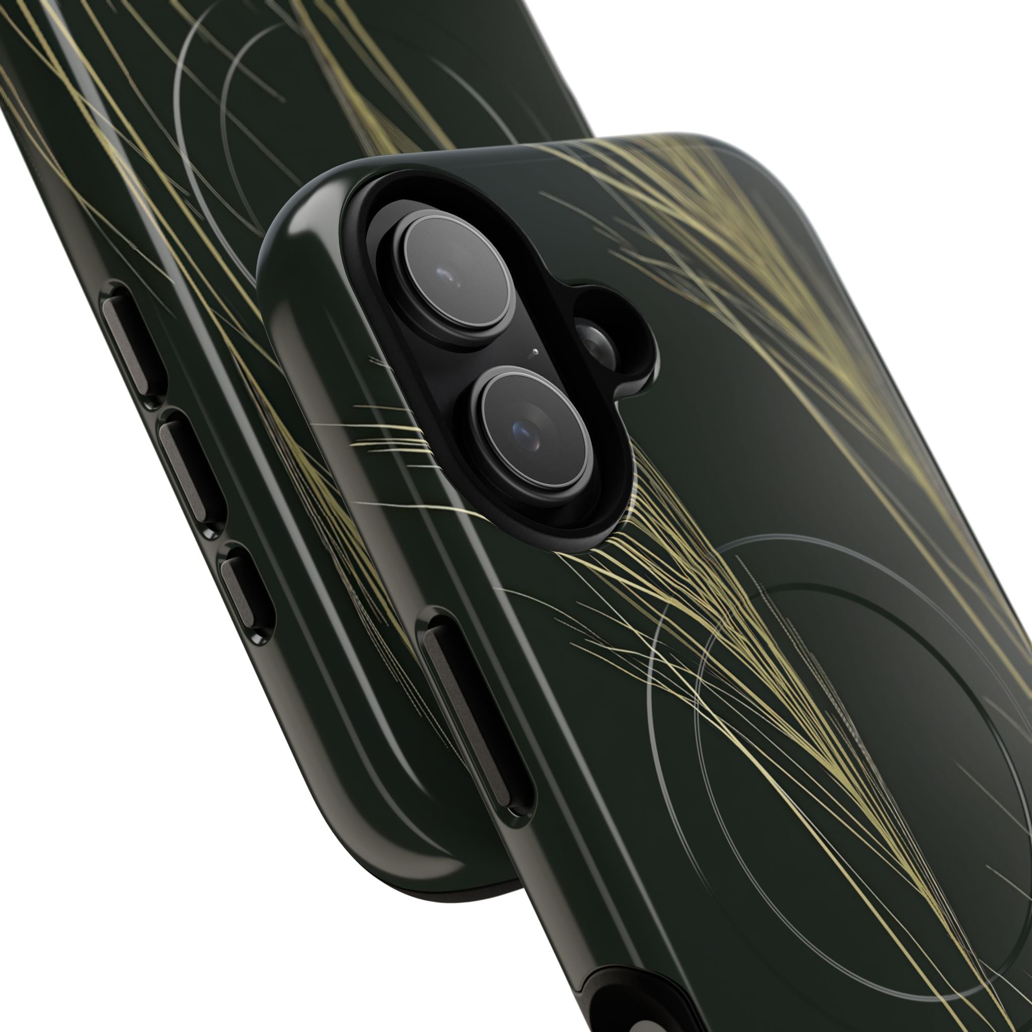 Green Tough 2.0 Magsafe Phone Case for iPhone - Midnight Gilded Grass