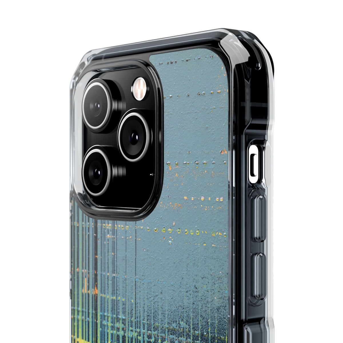 Acid Raster Circuit · Clear Impact Magnetic Phone Case for iPhone · Teal