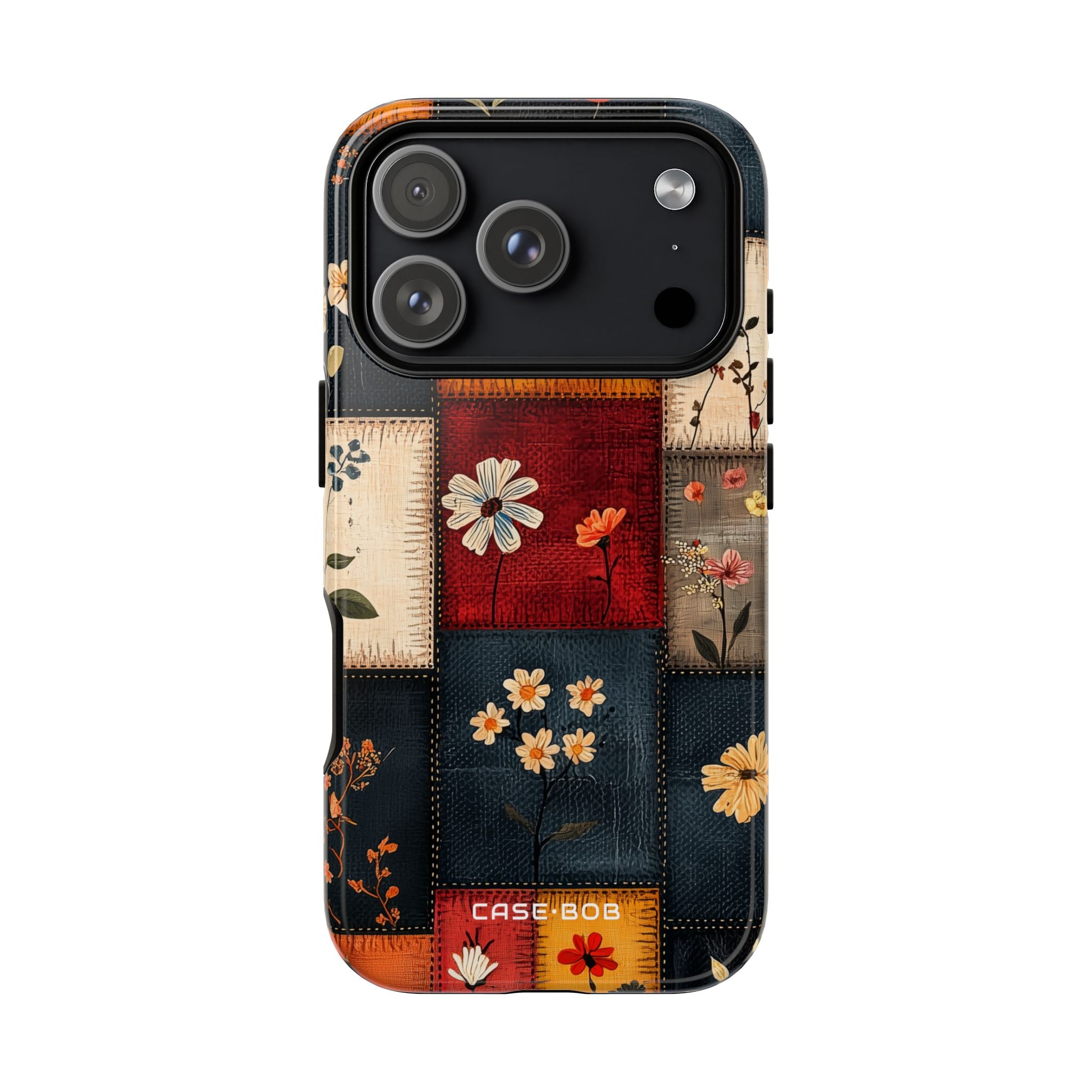 Patchwork Blooms iPhone 17 Pro Case - Tough - CASE•BOB