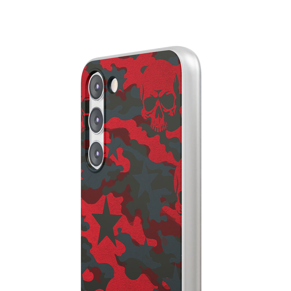 Crimson Skull Camo · Lite Phone Case for Samsung · Red