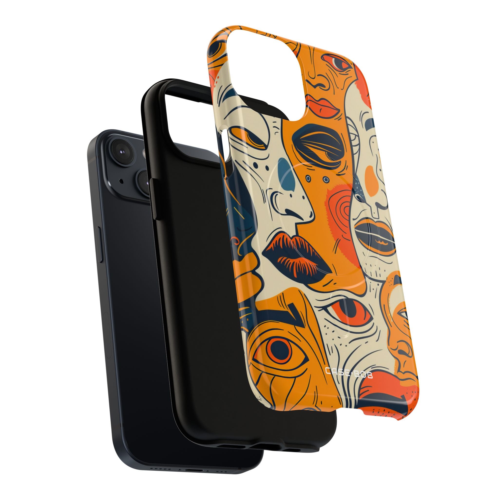 Tangled Faces Sunset iPhone 14 Case - Tough+