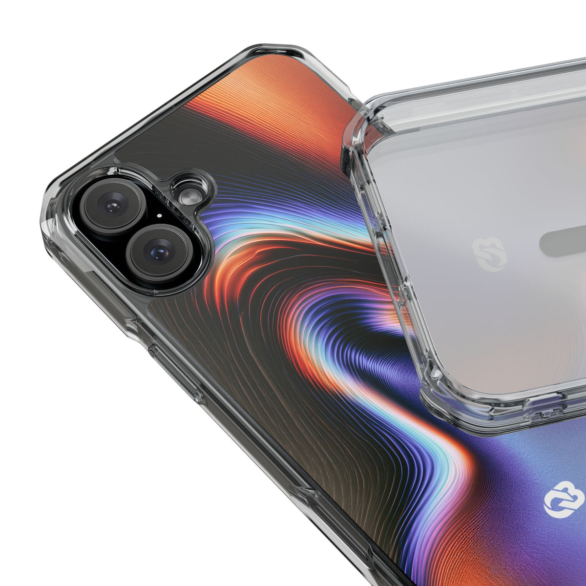Prismatic Resonance · Clear Impact Magnetic Phone Case for iPhone · Purple