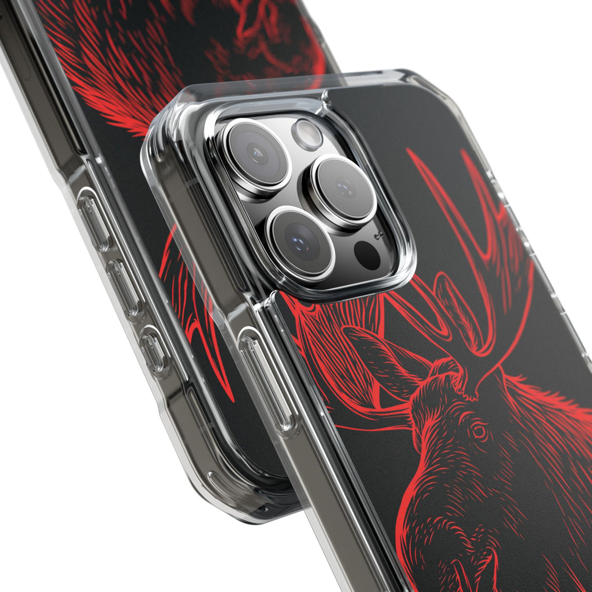 Nordic Elk · Clear Impact Magnetic Phone Case for iPhone · Black