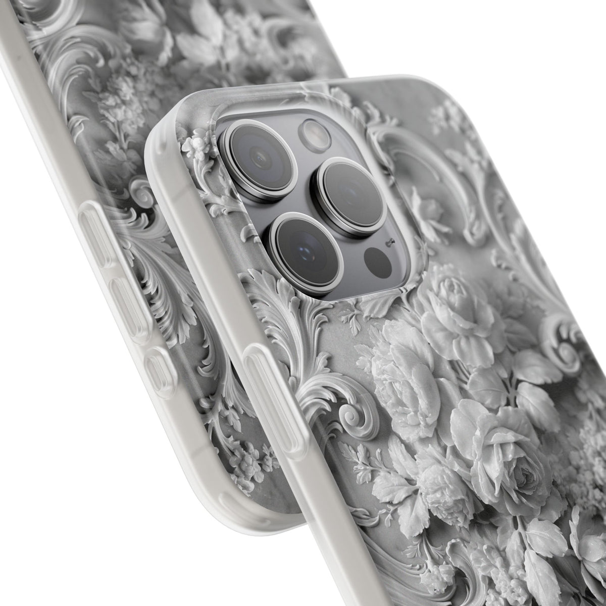 Rococo Marble Rose · Lite Phone Case for iPhone · White