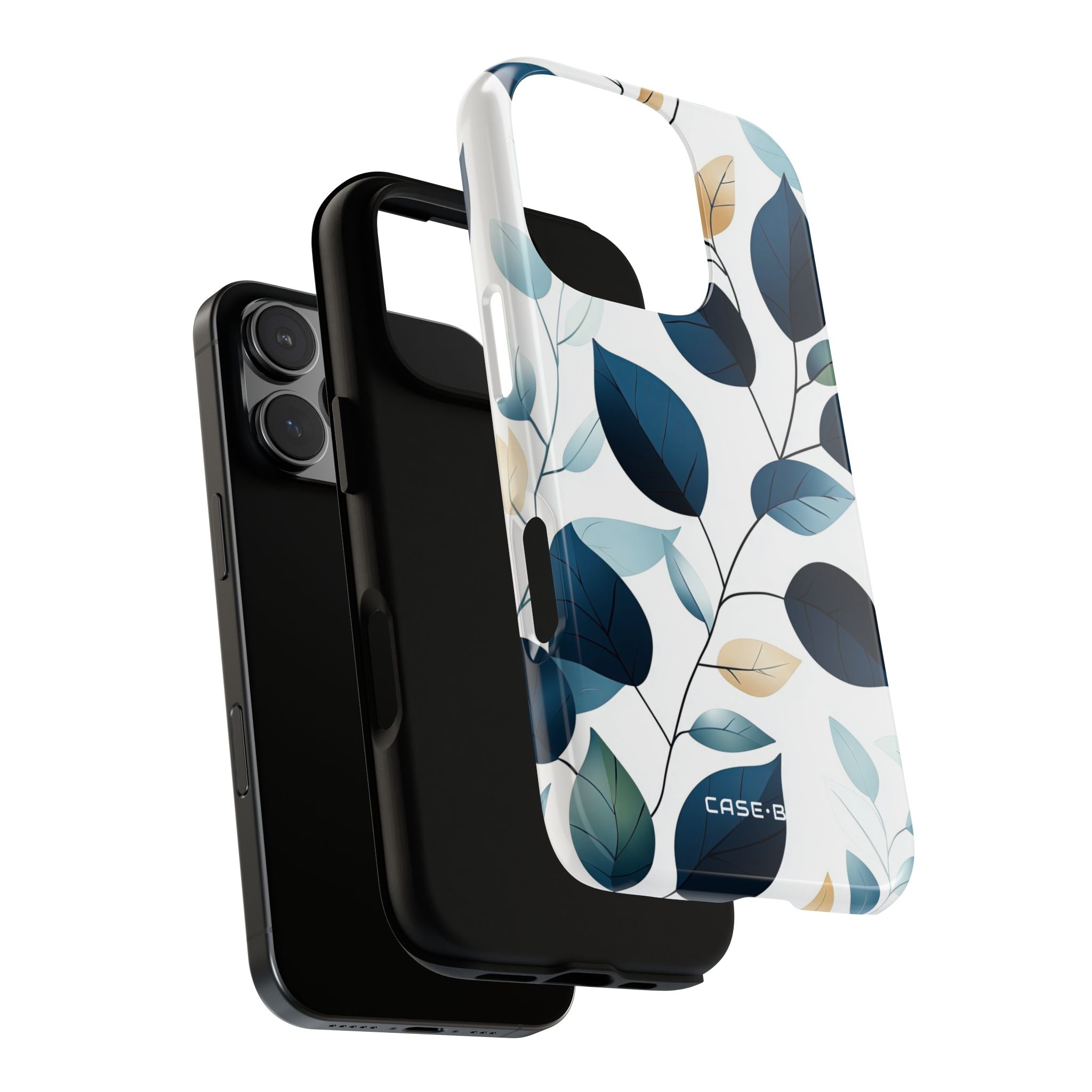 Navy Aderblätter iPhone 16 Pro Case - Tough