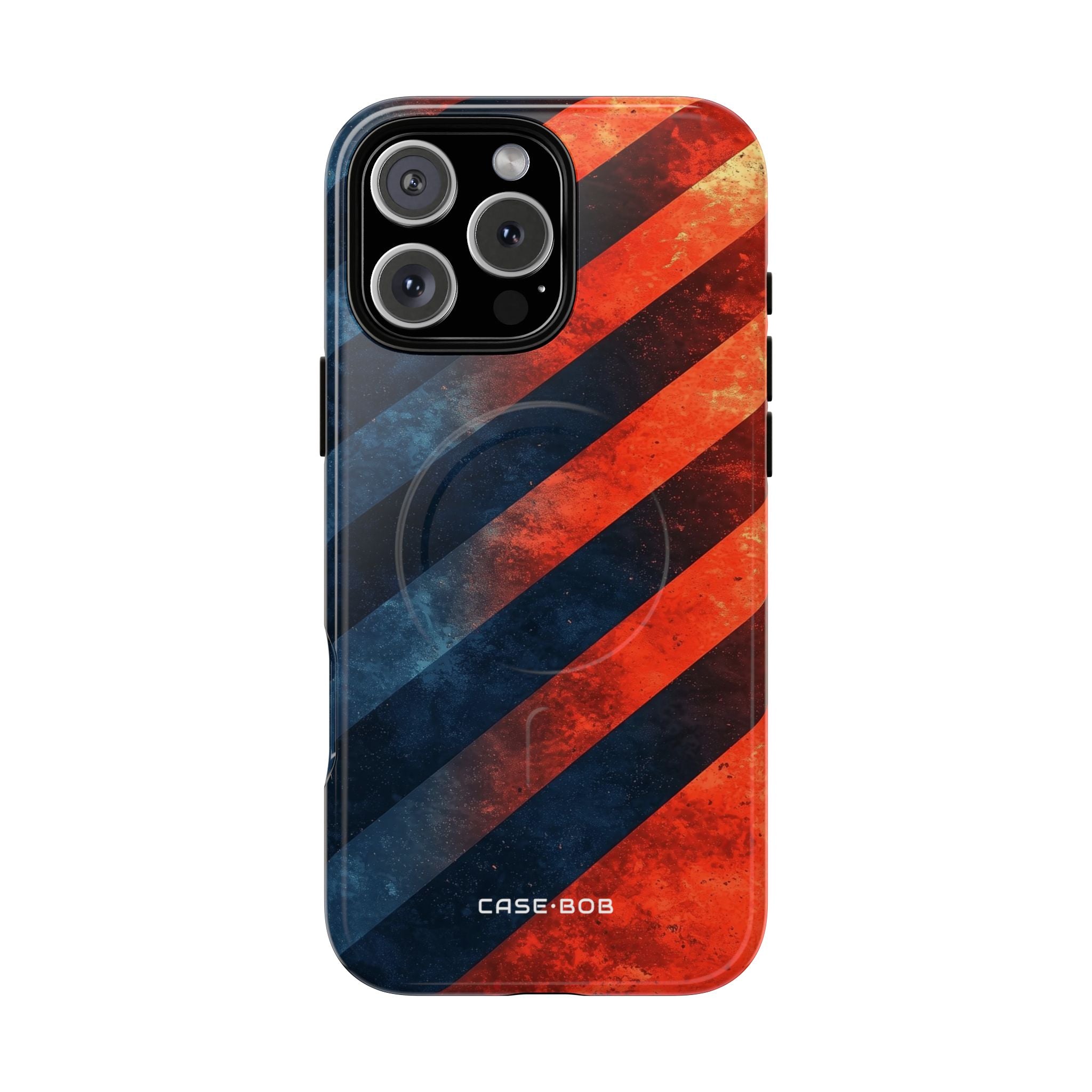 Diagonal Stripes Blaze iPhone 16 Pro Max Case - Tough+