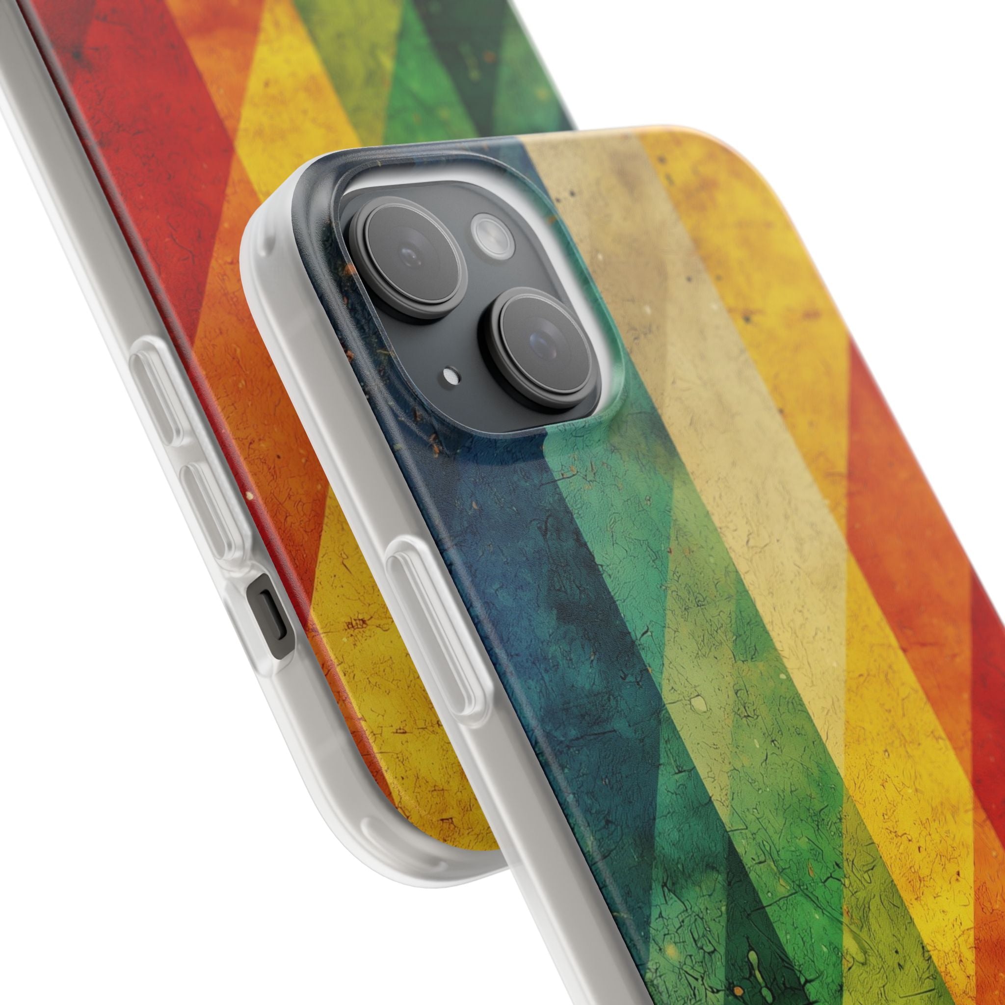 Diagonal Spectrum iPhone 15 Plus Cover - Blød