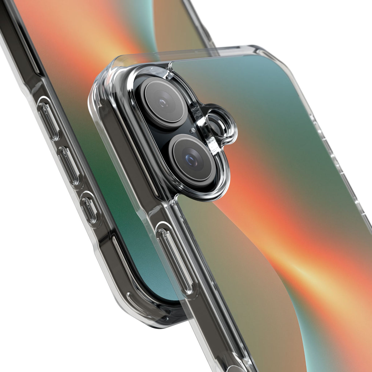 Radiant Contour · Clear Impact Magnetic Phone Case for iPhone · Orange