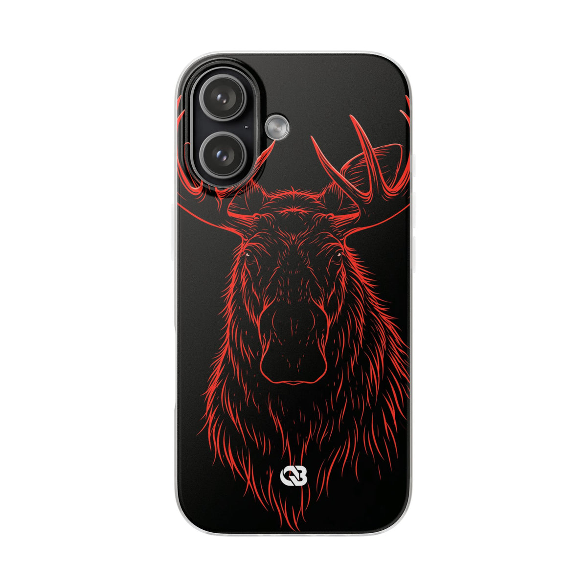 Crimson Horizon Moose · Lite Phone Case for iPhone · Black