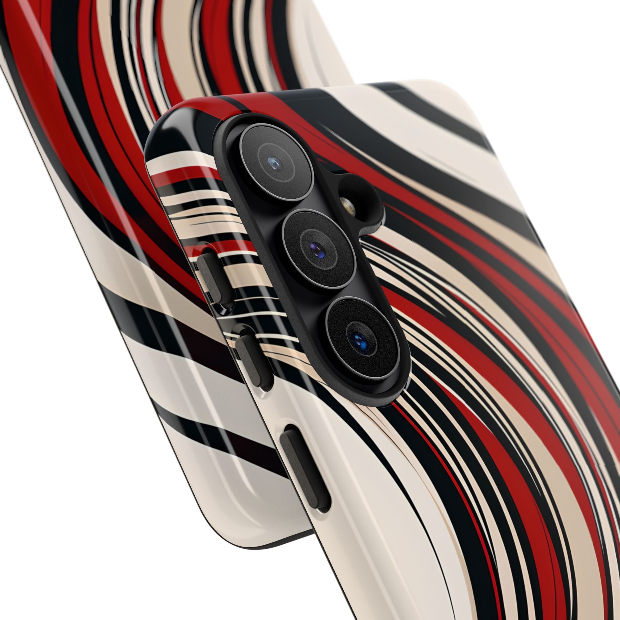 Crimson Flow Waves · Tough Phone Case for Samsung