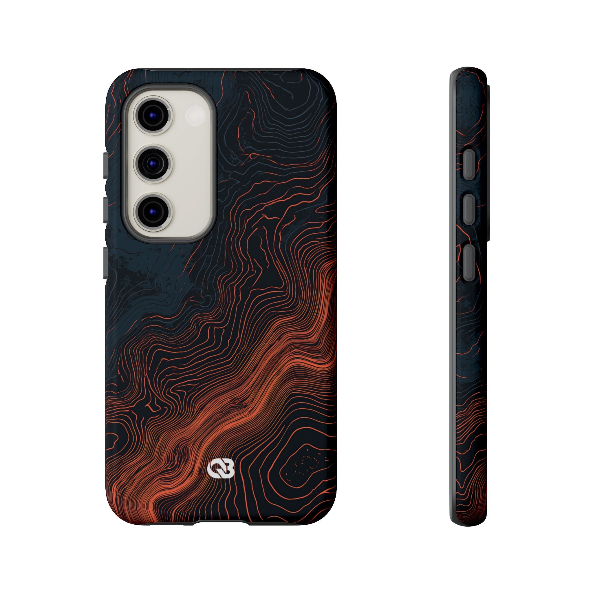 Black Tough Phone Case for Samsung - Volcanic Basalt Map