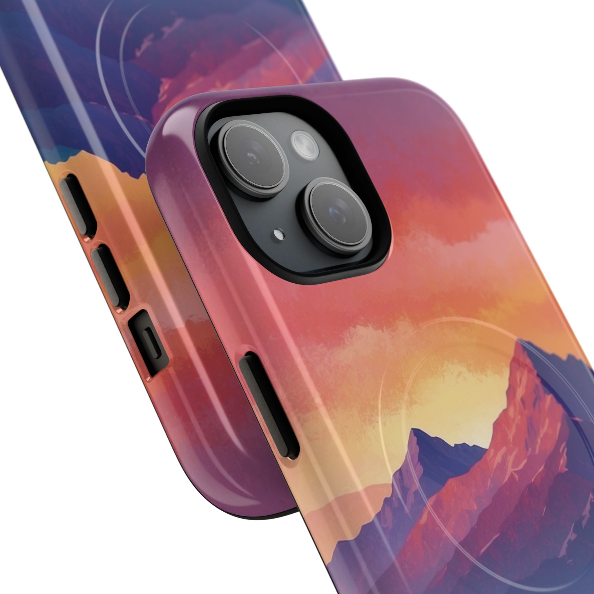 Crimson Mountain Dusk · Tough+ Phone Case for iPhone · Magsafe