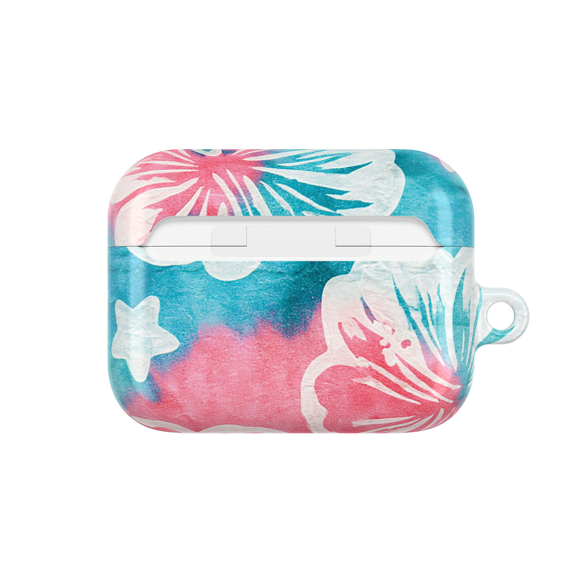 Tropical Hibiscus Bloom · Hard Case for AirPods & AirPods Pro · Teal