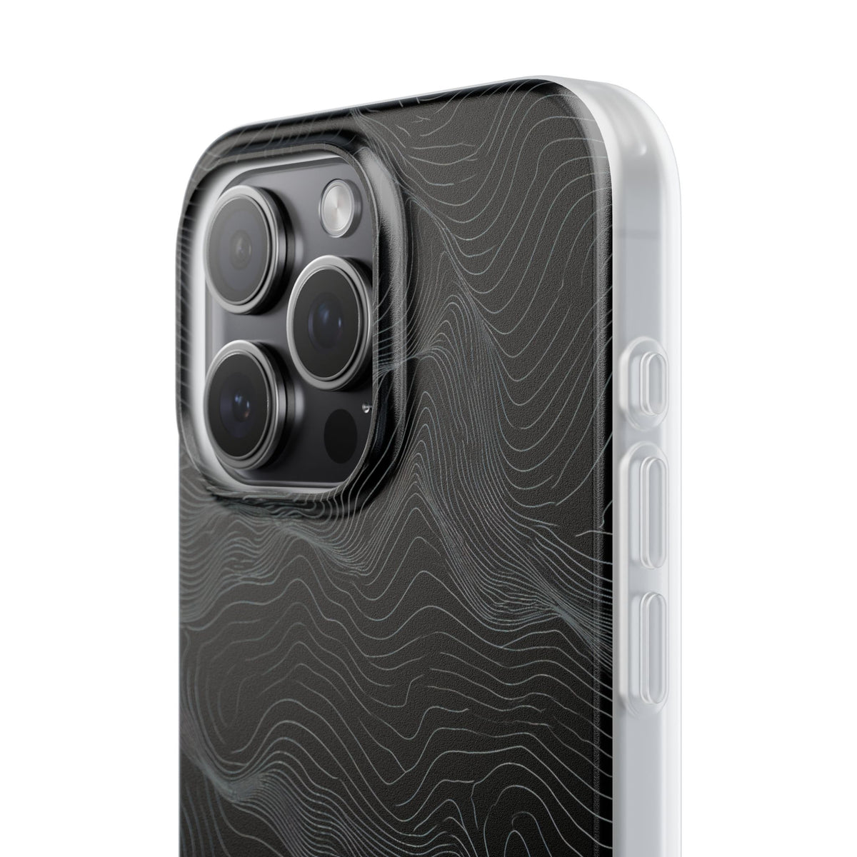 Obsidian Contour Elevation · Lite Phone Case for iPhone · Black