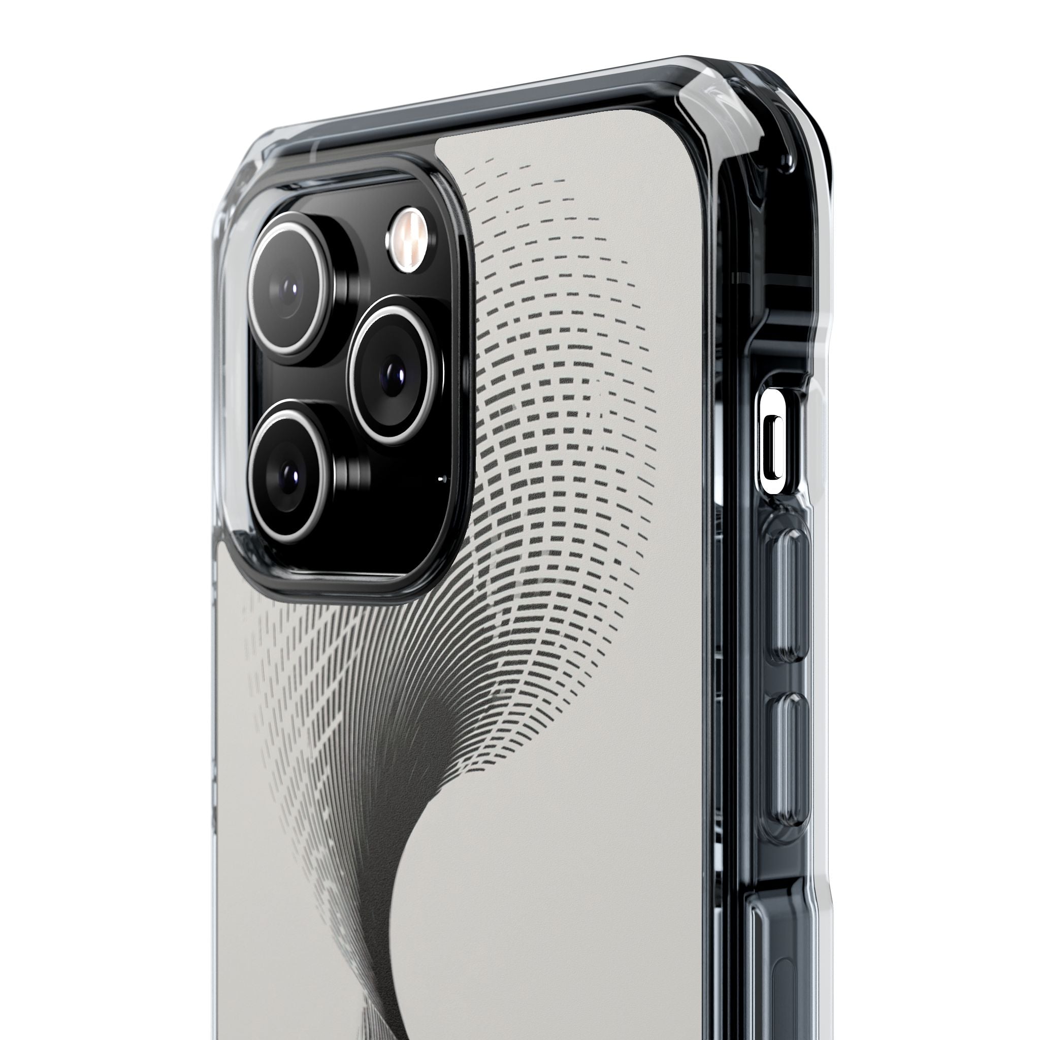 White Impact MagSafe Phone Case for iPhone - Linear Torsion Grid