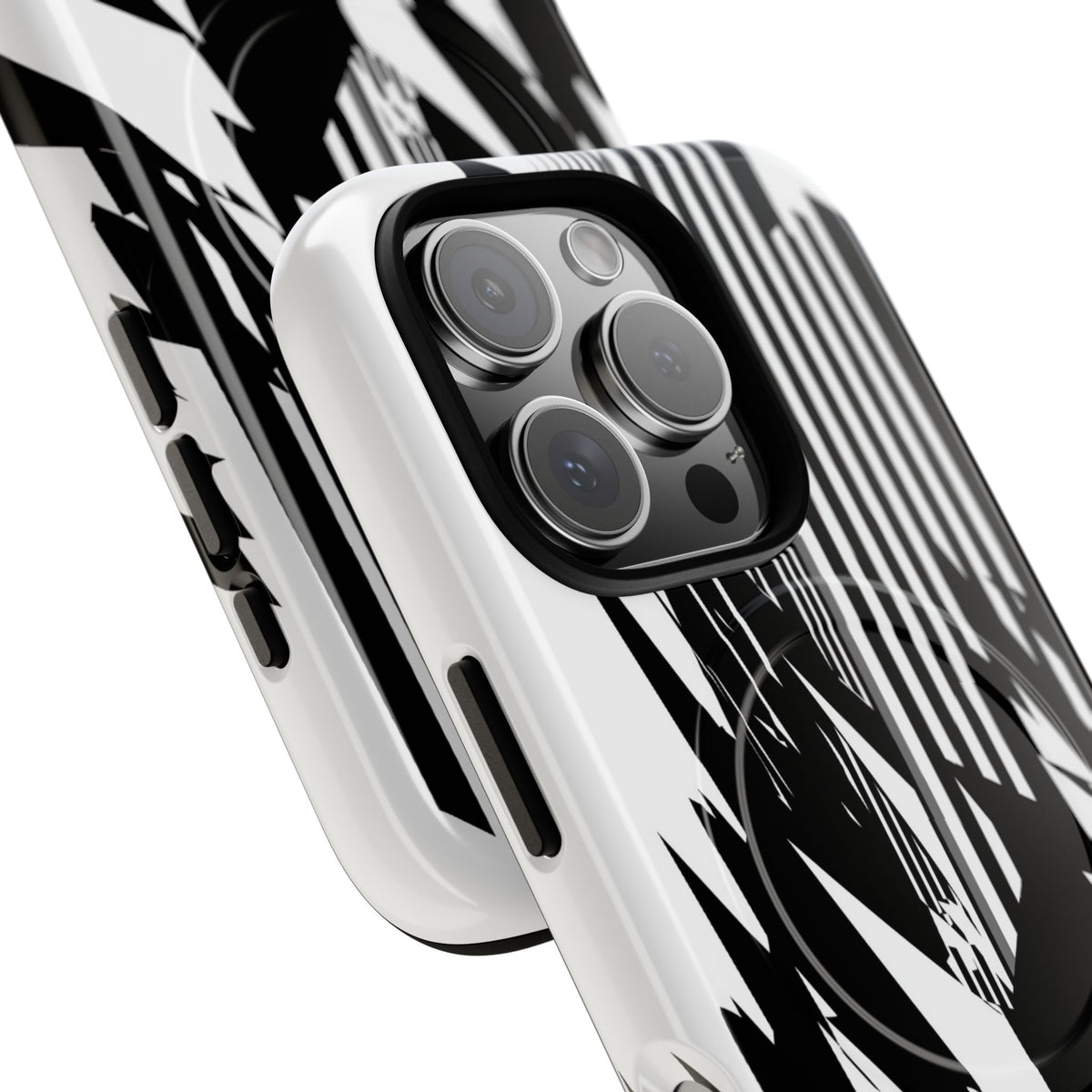 White Tough 2.0 Magsafe Phone Case for iPhone - Shattered Vector Spire