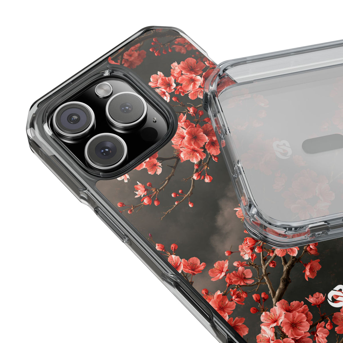 Dark Sakura Nocturne · Clear Impact Magnetic Phone Case for iPhone · Black