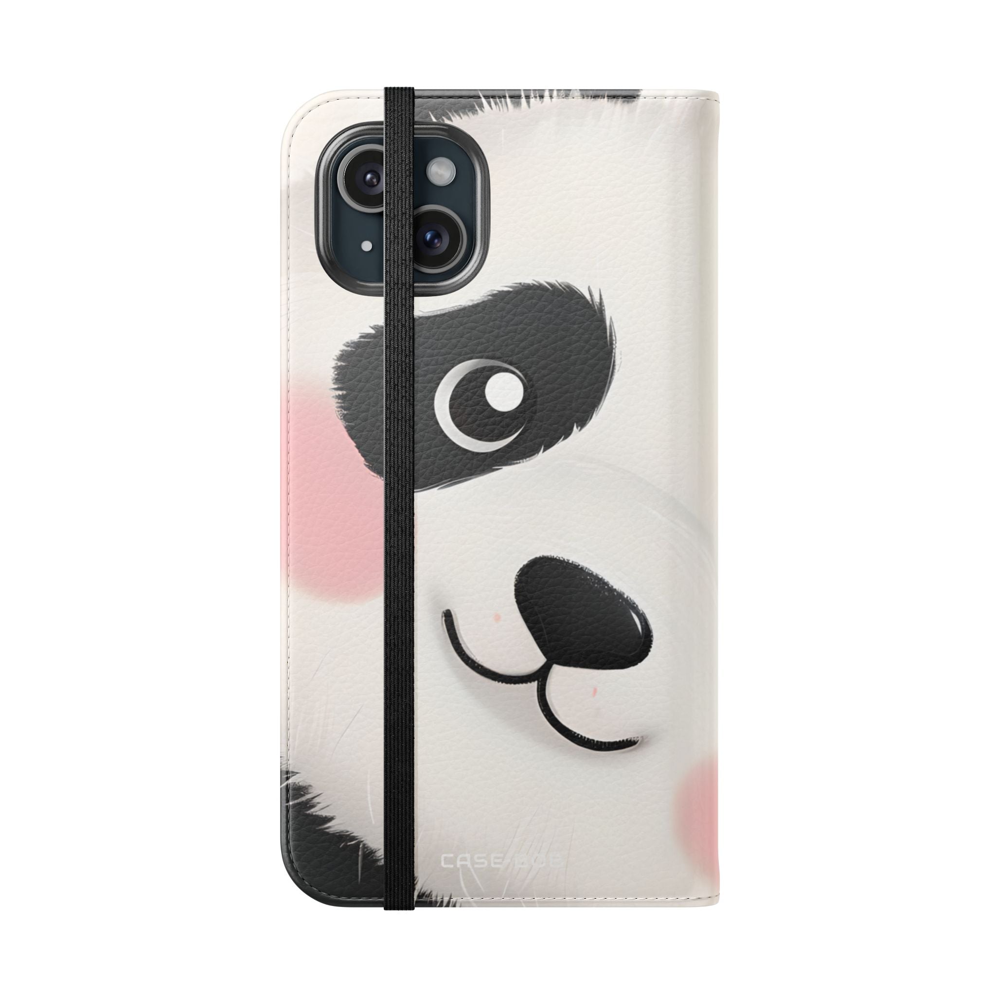 Peeking Panda Blush - iPhone 15 Plus Case - Wallet