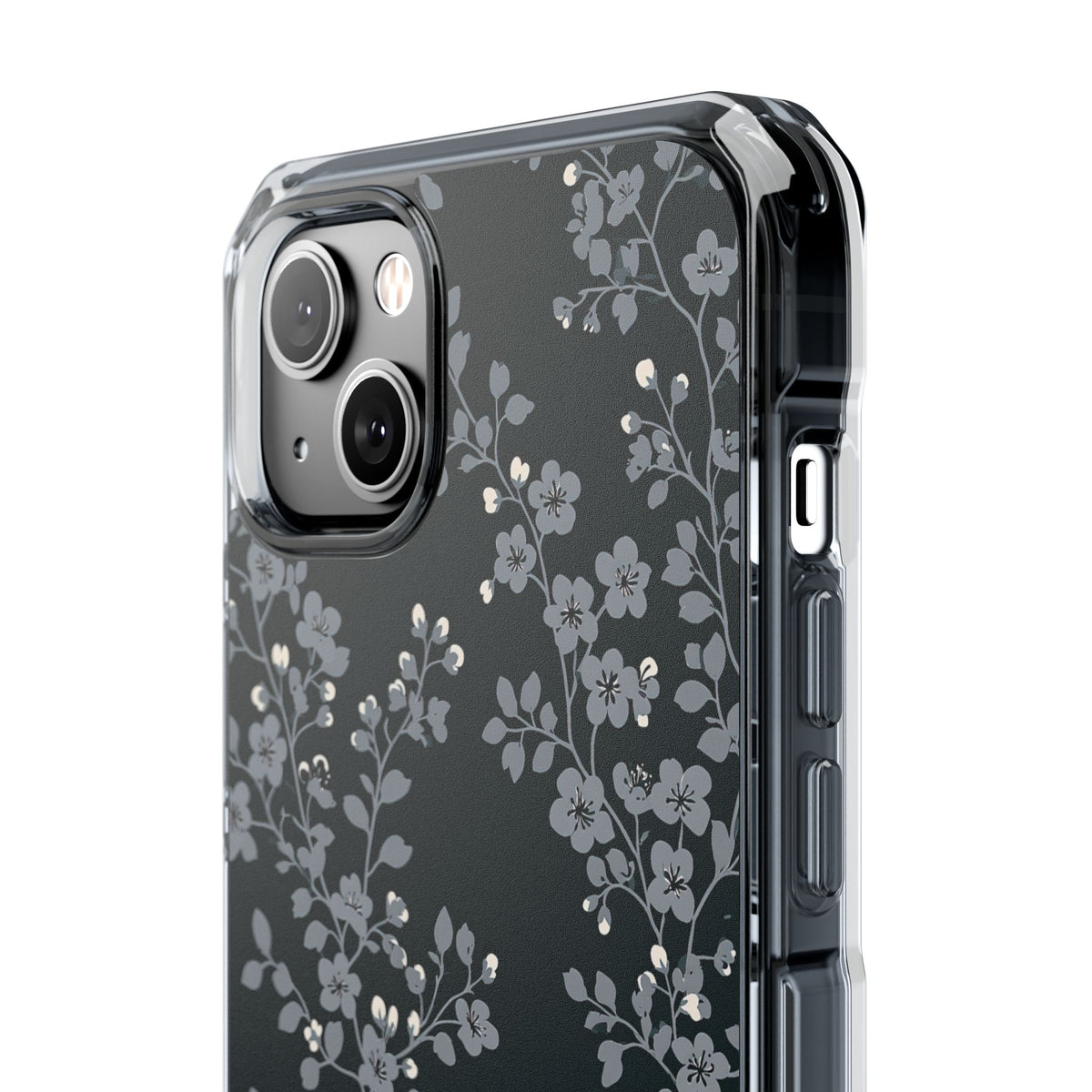 Nocturne Blossom Branch · Clear Impact Magnetic Phone Case for iPhone · Black