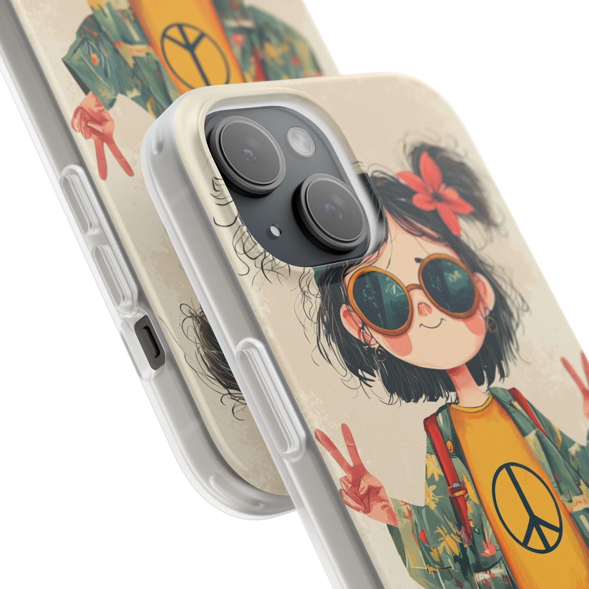 Peace Pigtails iPhone 15 Case - Soft