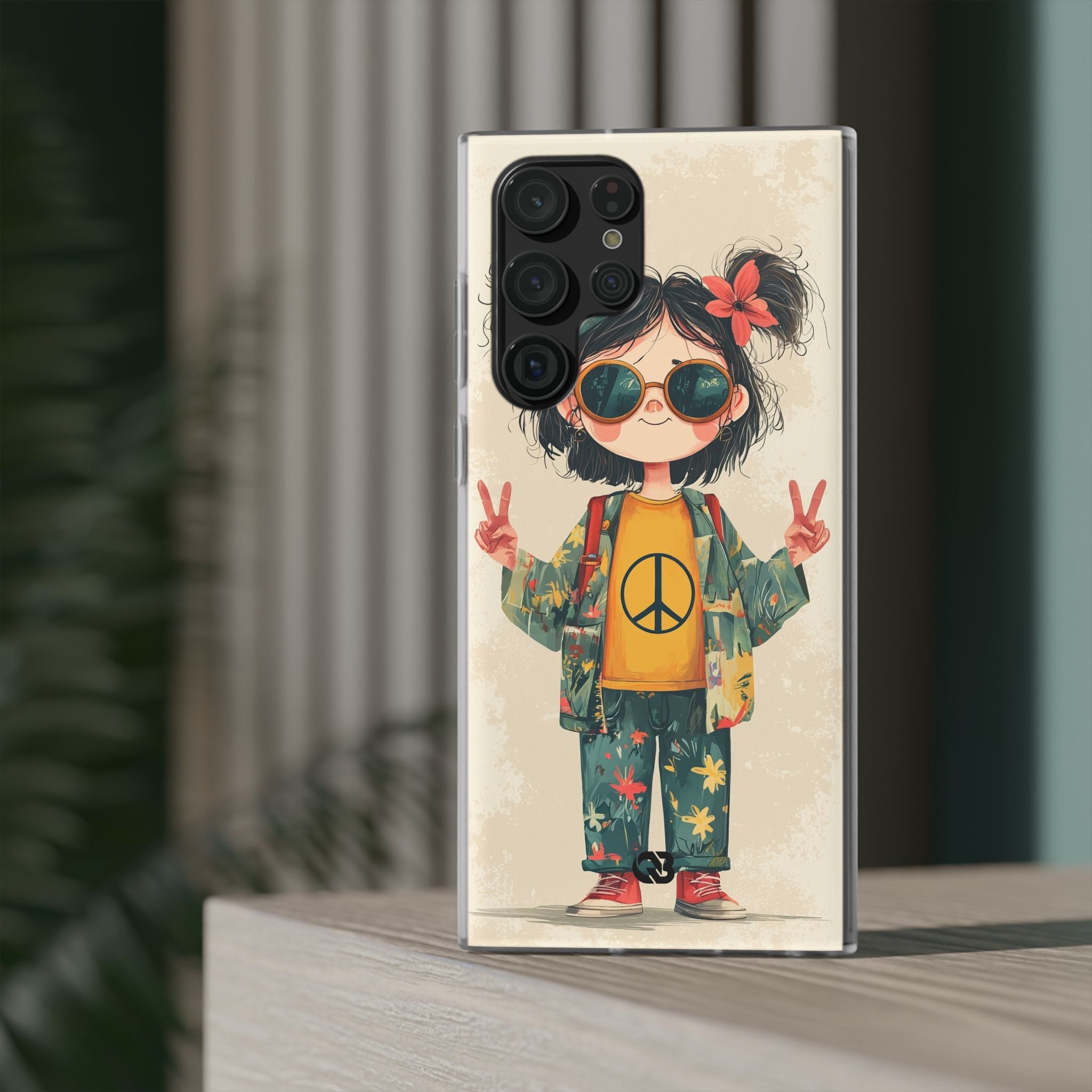 Retro Peace Girl · Soft Θήκη για Samsung