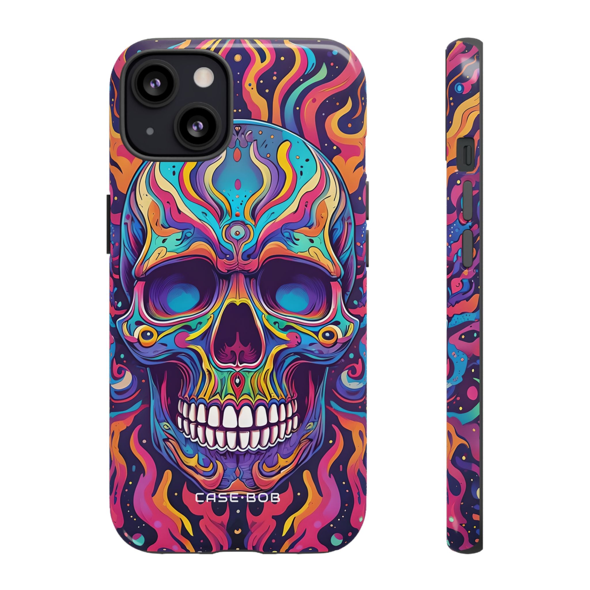 Flaming Skull iPhone 13 Case - Tough
