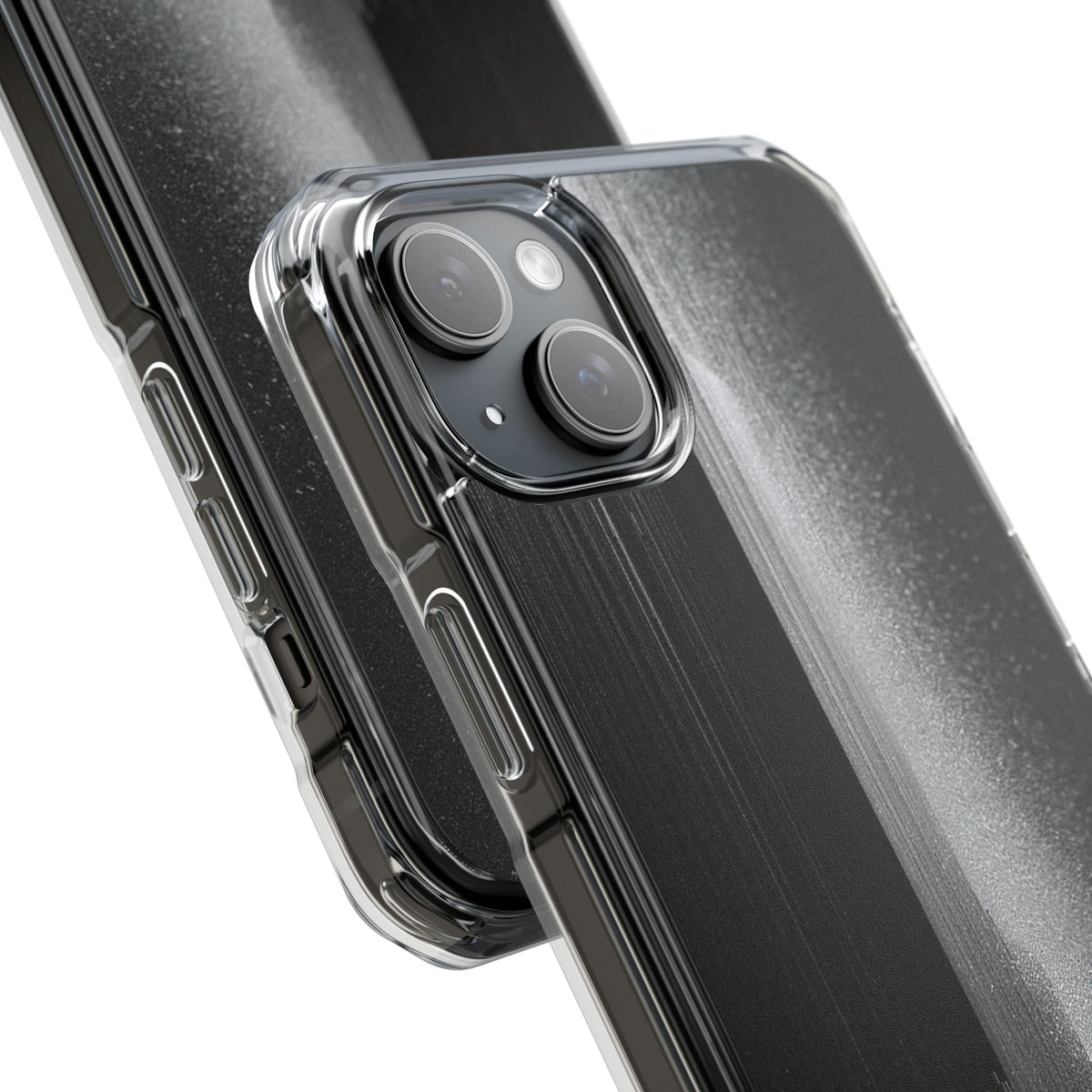 Black Impact MagSafe Phone Case for iPhone - Brutalist Pixel Monolith