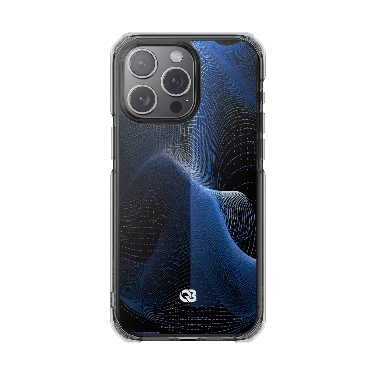 Blue Impact MagSafe Phone Case for iPhone - Electric Cobalt Topo