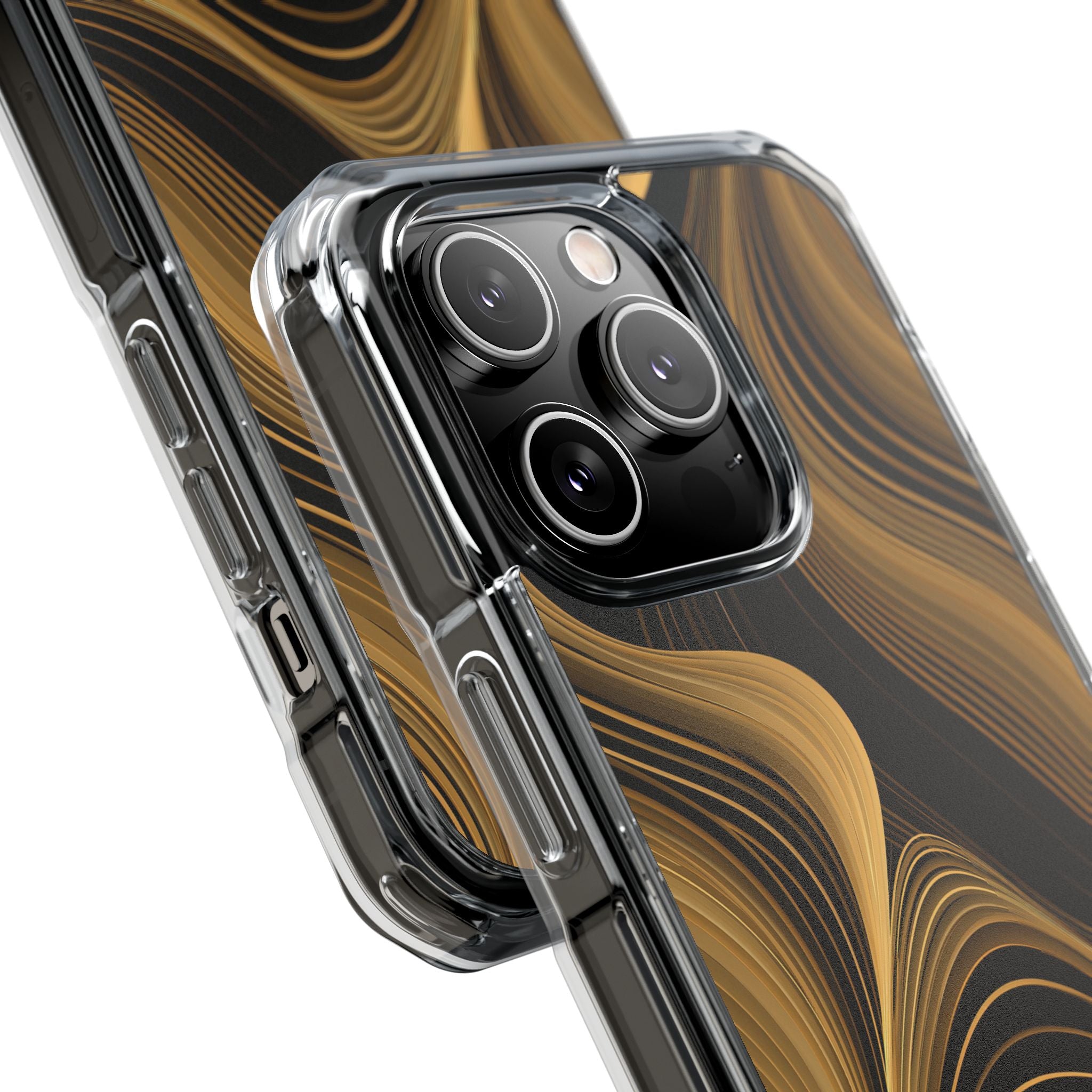 Gold Impact MagSafe Phone Case for iPhone - Molten Copper Strands