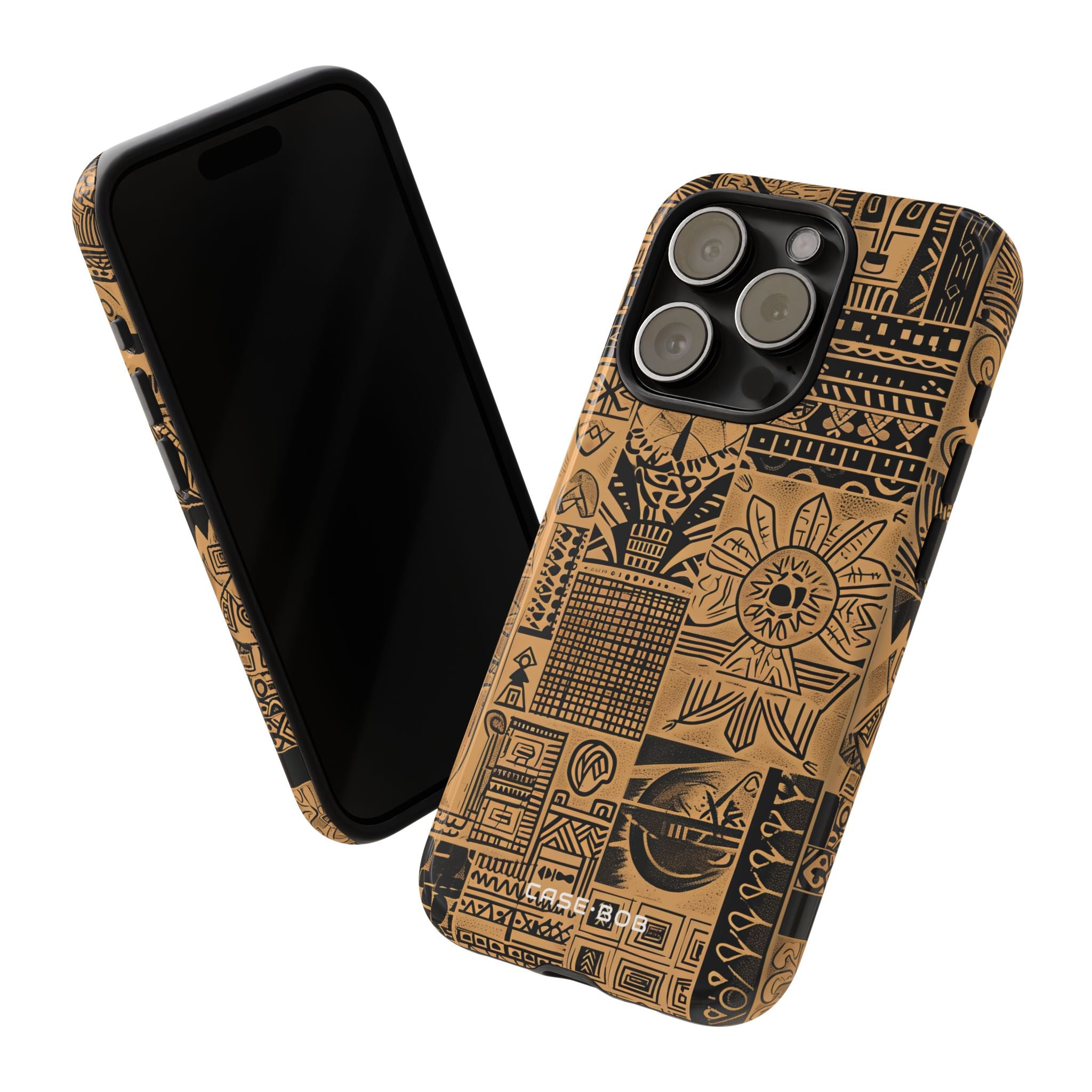 Tribal Faces iPhone 15 Pro Cover - Tough