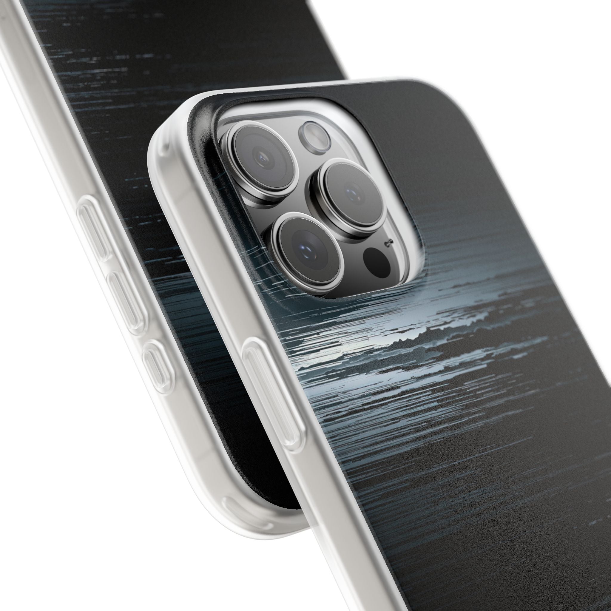 Black Lite Phone Case for iPhone - Frozen Signal Glitch