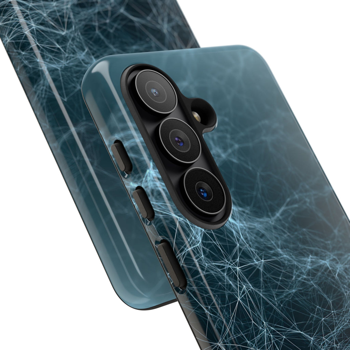 Teal Tough Phone Case for Samsung - Arctic Neural Mesh