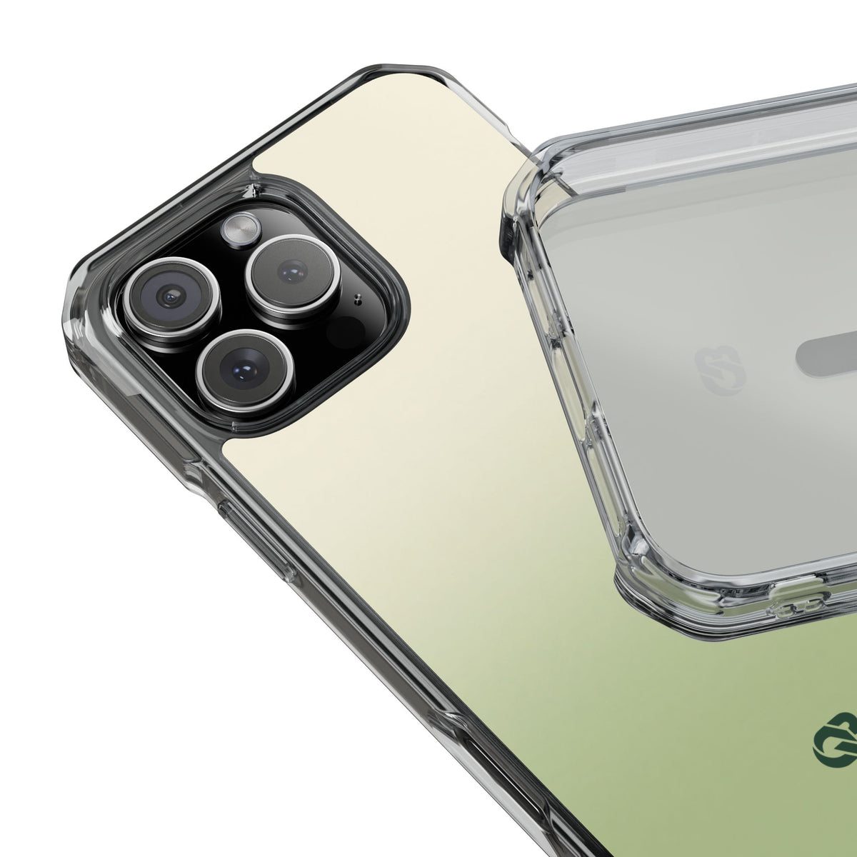 Muted Sage Ombre · Clear Impact Magnetic Phone Case for iPhone · Green