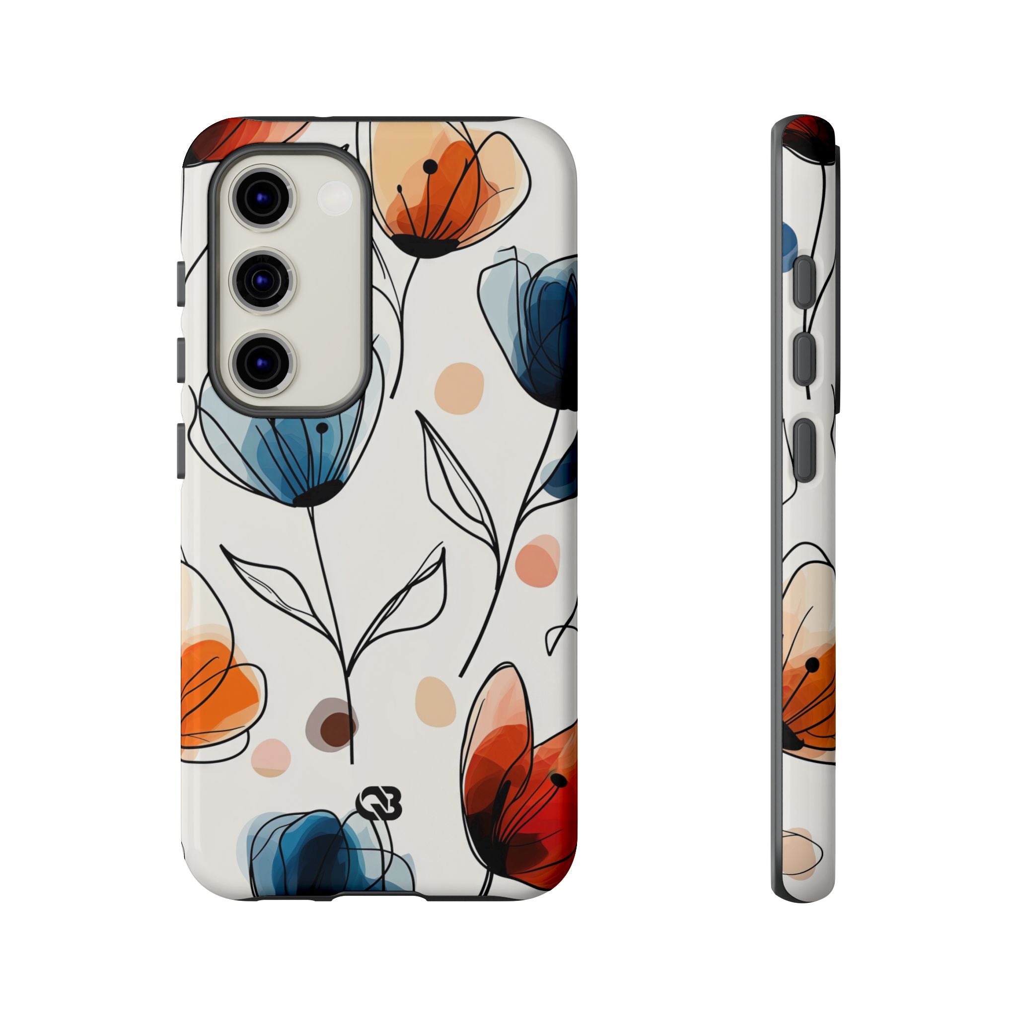 Ink Watercolor Tulips · Tough Handyhülle für Samsung